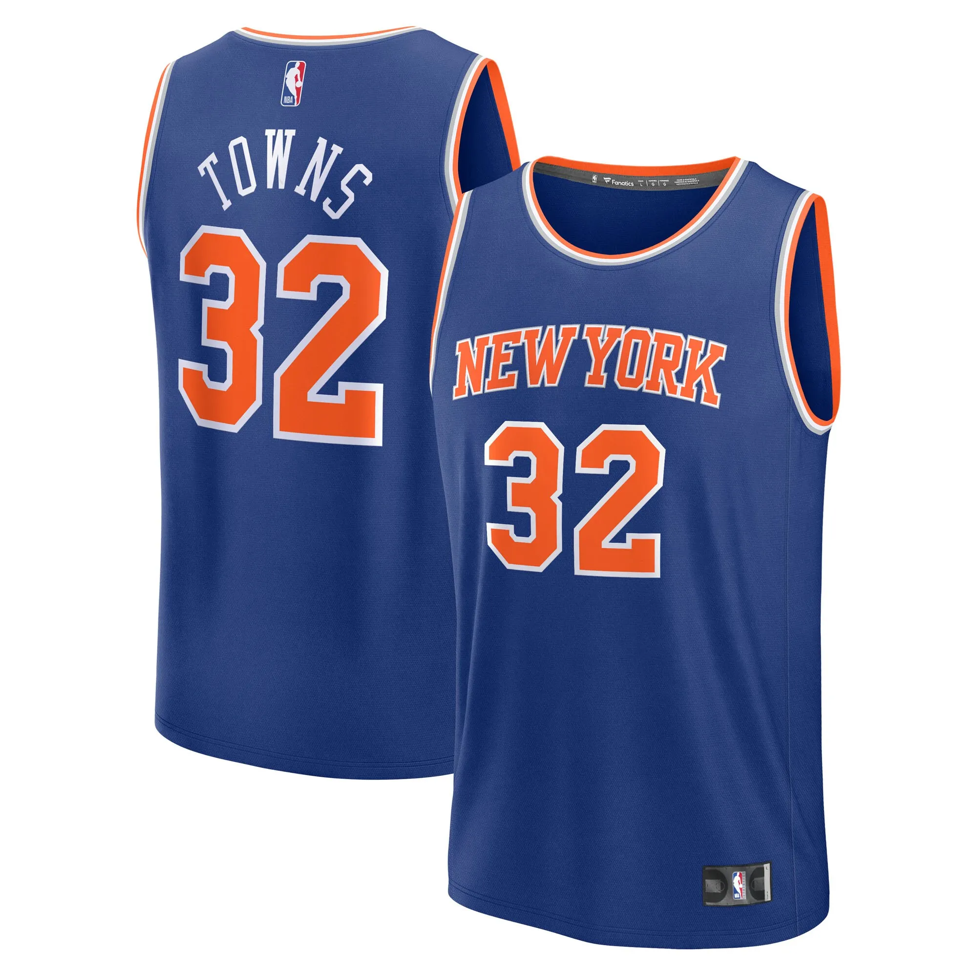 Karl-Anthony Towns New York Knicks Fanatics Youth Fast Break Replica Player Jersey - Blue - Icon Edition