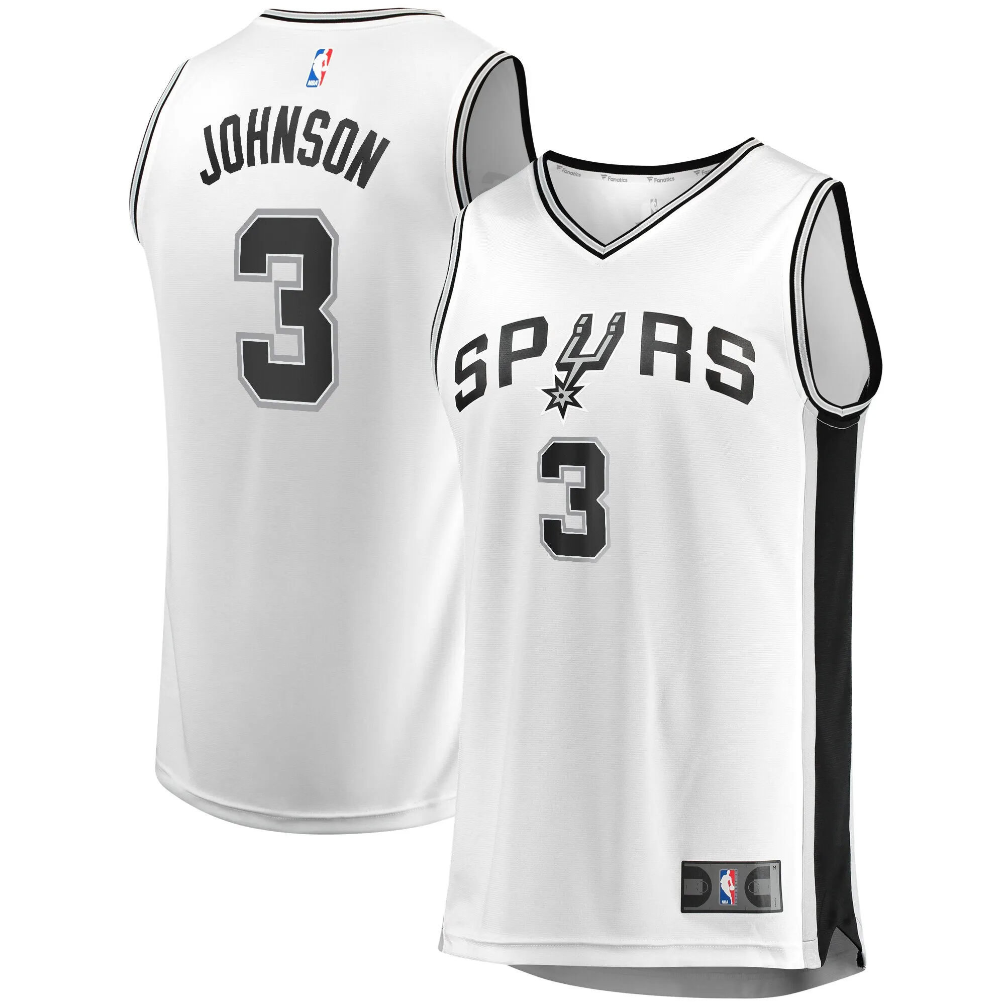 Keldon Johnson San Antonio Spurs Fanatics Youth Fast Break Association Jersey - White