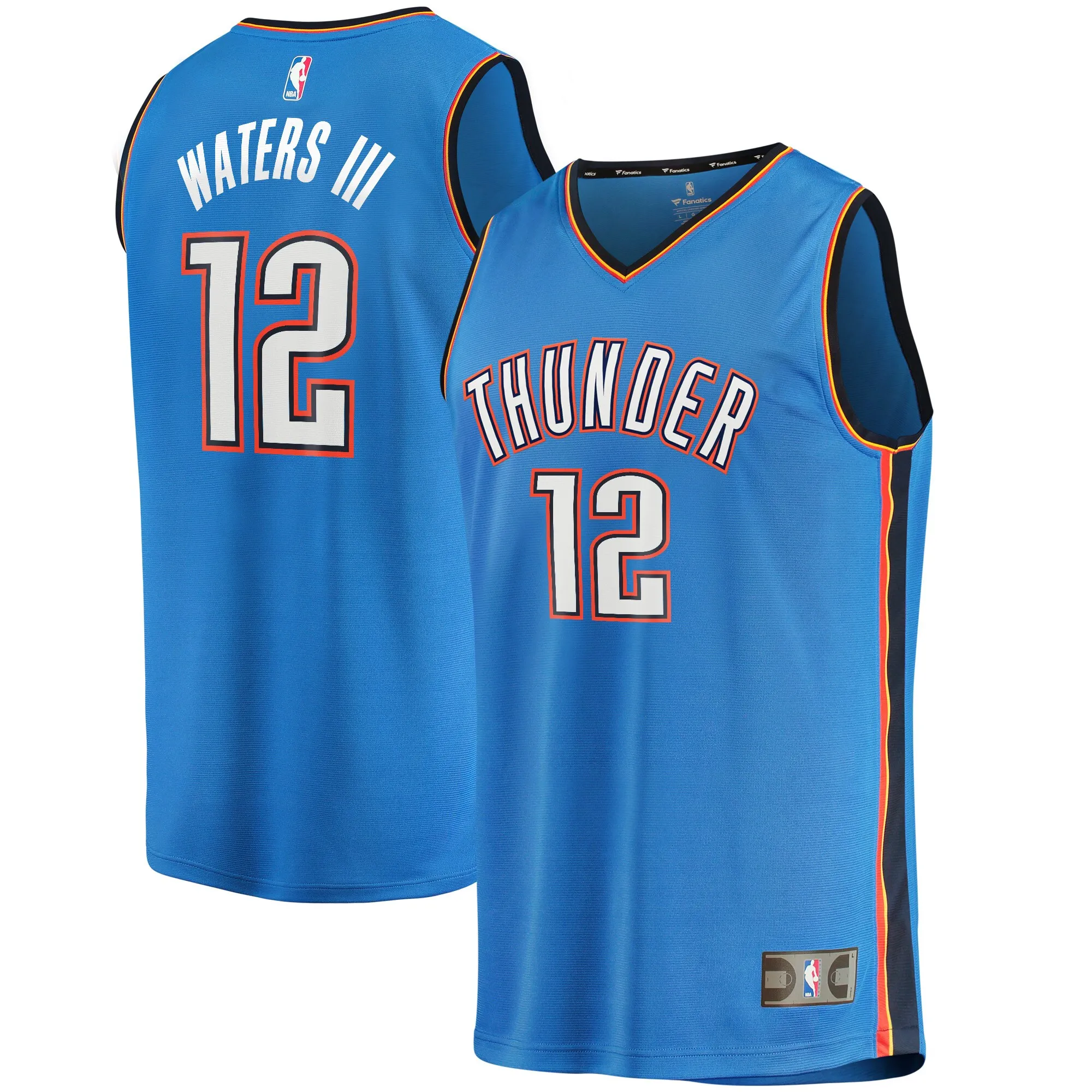 Lindy Waters III Oklahoma City Thunder Fanatics Youth Fast Break Player Jersey - Icon Edition - Blue