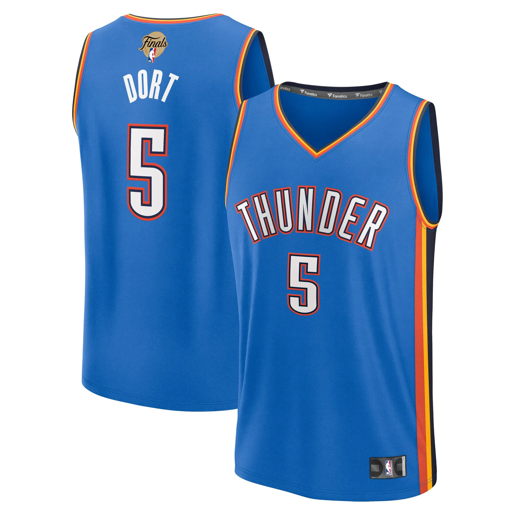 Luguentz Dort Oklahoma City Thunder Fanatics Youth 2025 NBA Finals Fast Break Replica Player Jersey - Icon Edition - Blue
