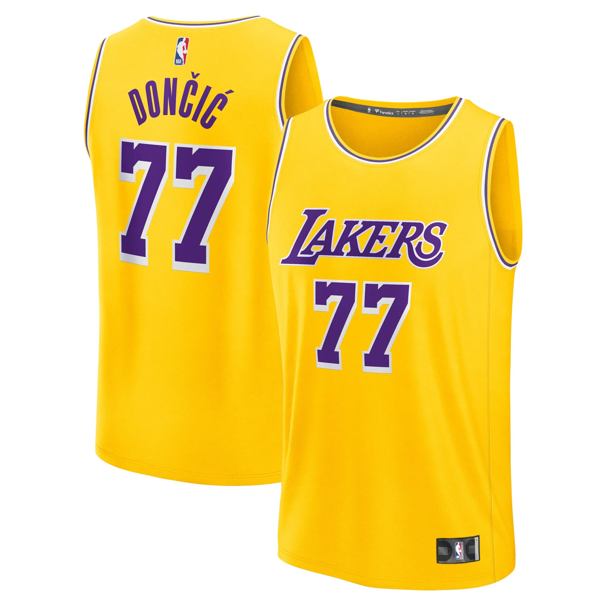 Luka Dončić Los Angeles Lakers Fanatics Youth Fast Break Replica Player Jersey - Gold