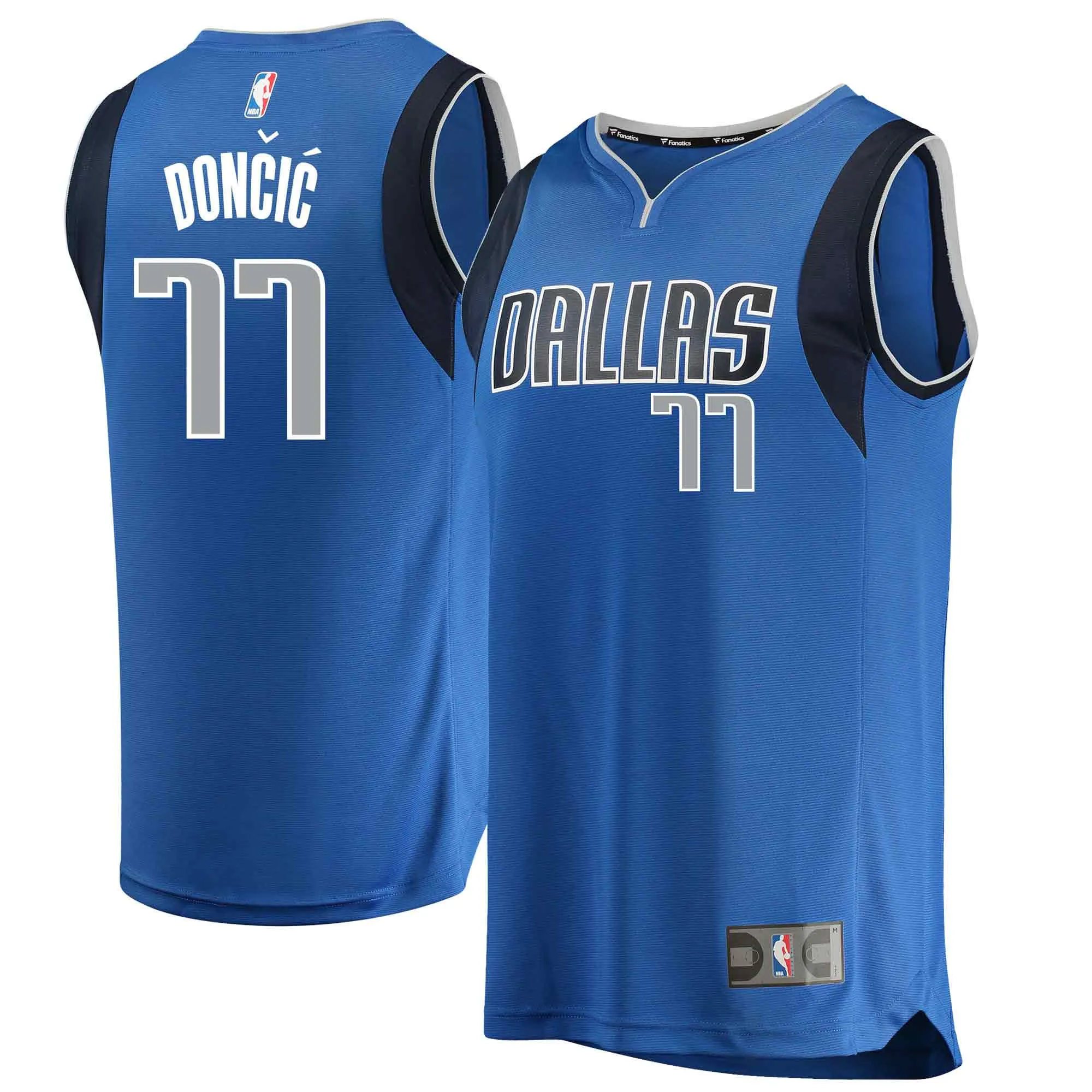 Luka Doncic Dallas Mavericks Fanatics Youth Replica Fast Break Jersey Blue - Icon Edition