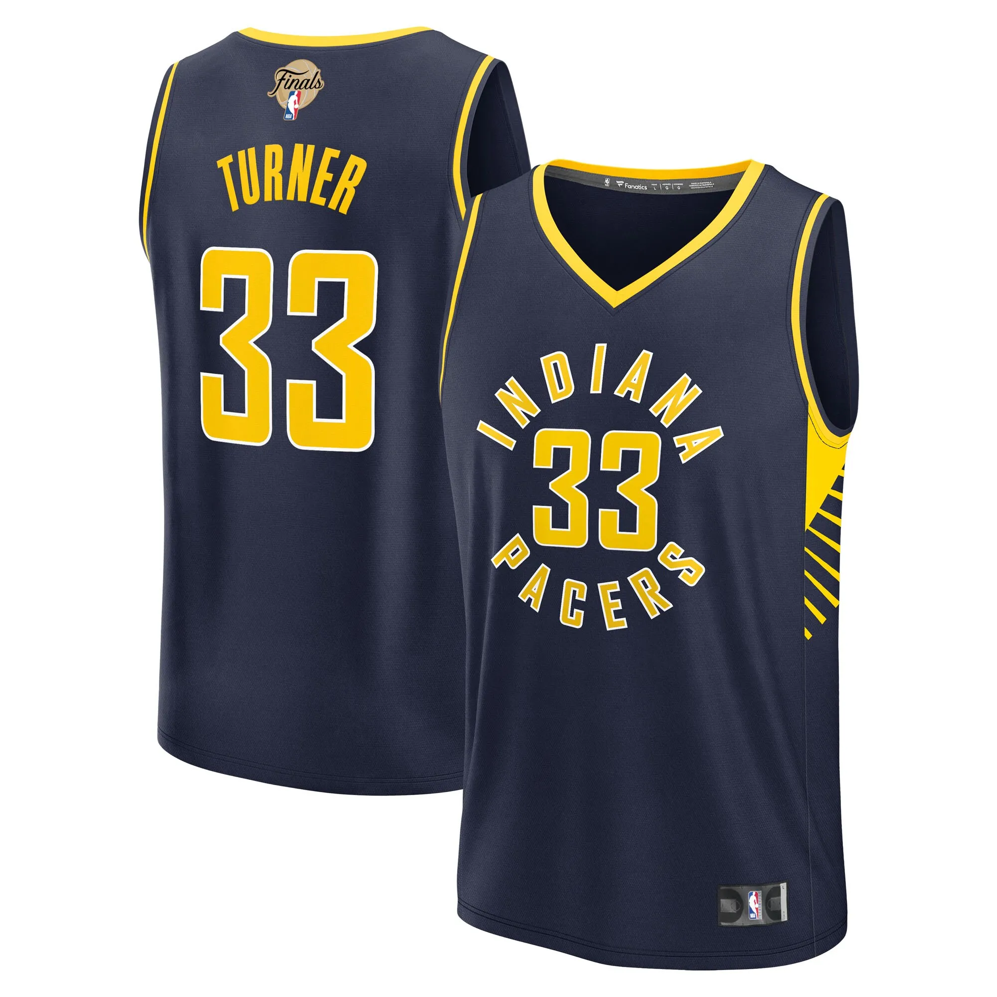 Myles Turner Indiana Pacers Fanatics Youth 2025 NBA Finals Fast Break Replica Player Jersey - Icon Edition - Navy