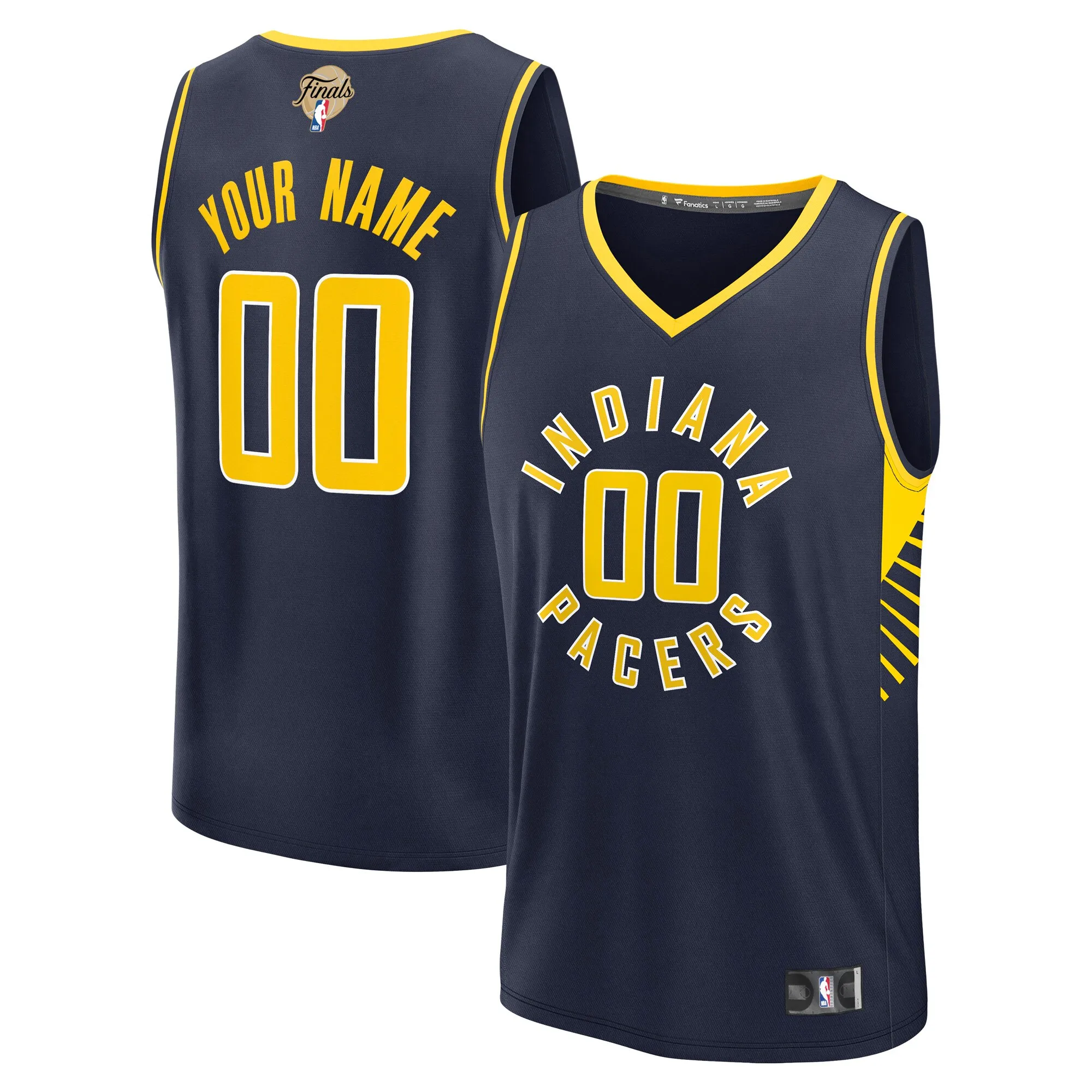 Indiana Pacers Fanatics Youth 2025 NBA Finals Fast Break Replica Custom Jersey - Icon Edition - Navy