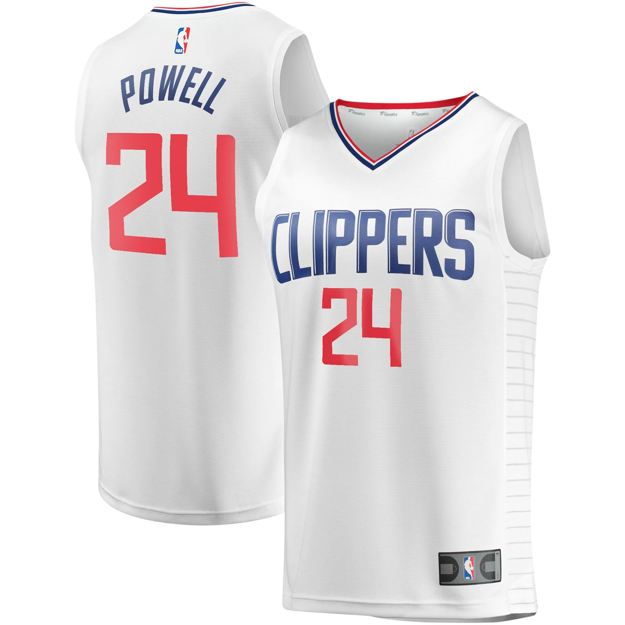 Norman Powell LA Clippers Fanatics Youth Fast Break Player Jersey - Association Edition - White