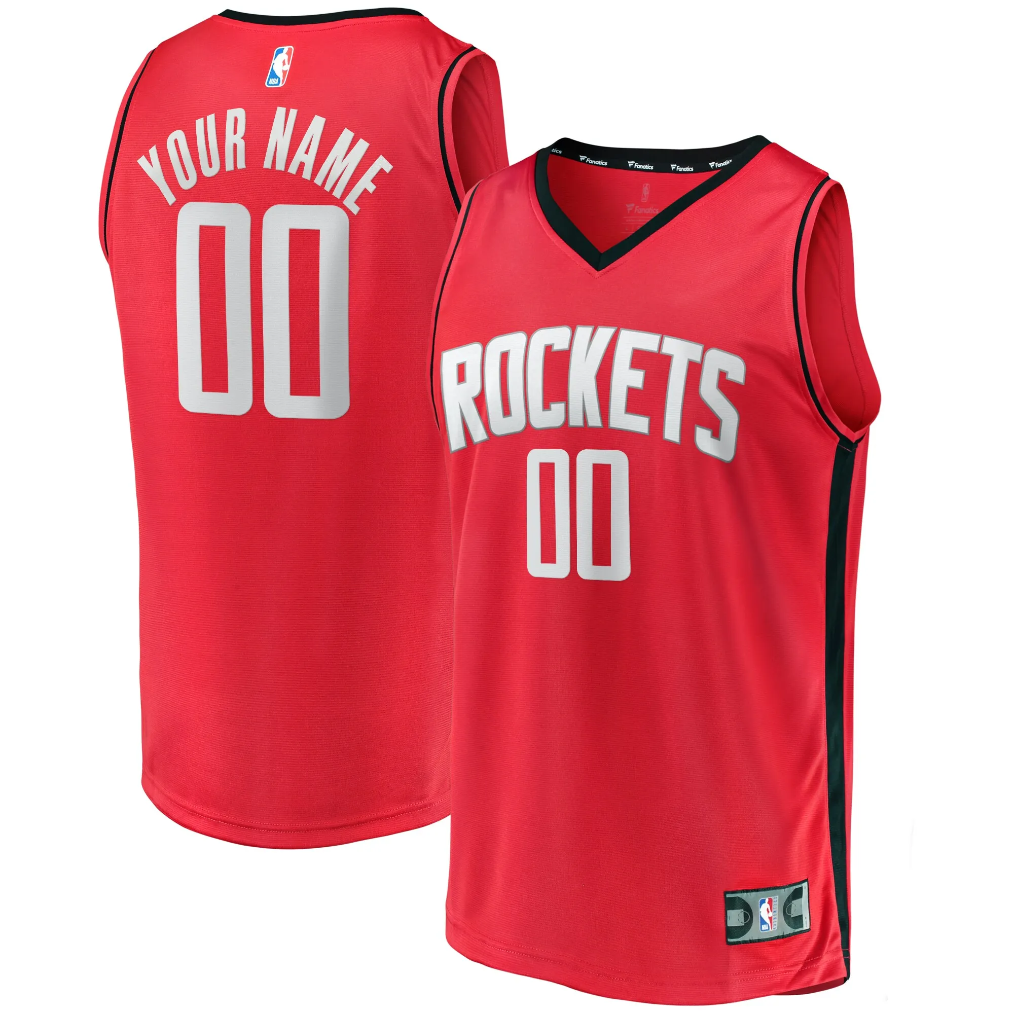 Houston Rockets Fanatics Youth Fast Break Custom Replica Jersey - Icon Edition – Red