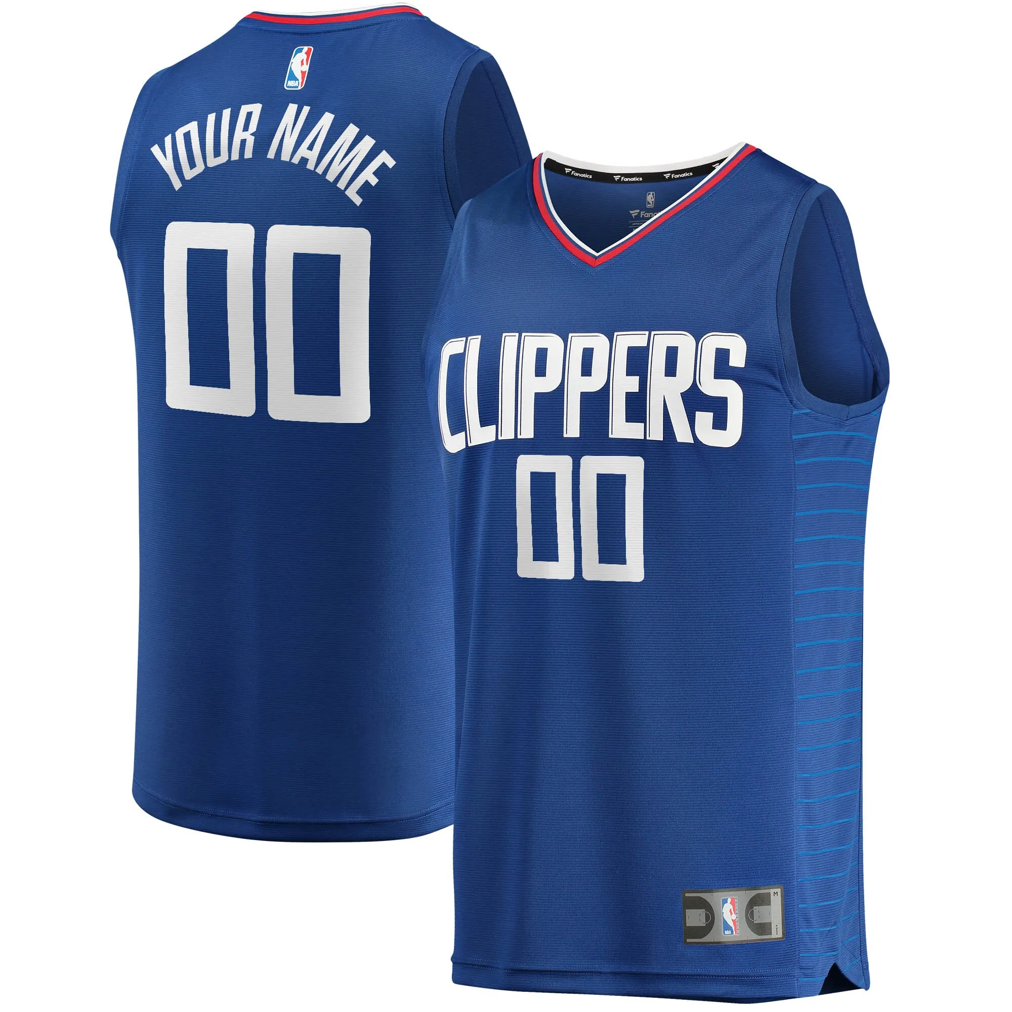 LA Clippers Fanatics Youth Fast Break Custom Replica Jersey Royal - Icon Edition