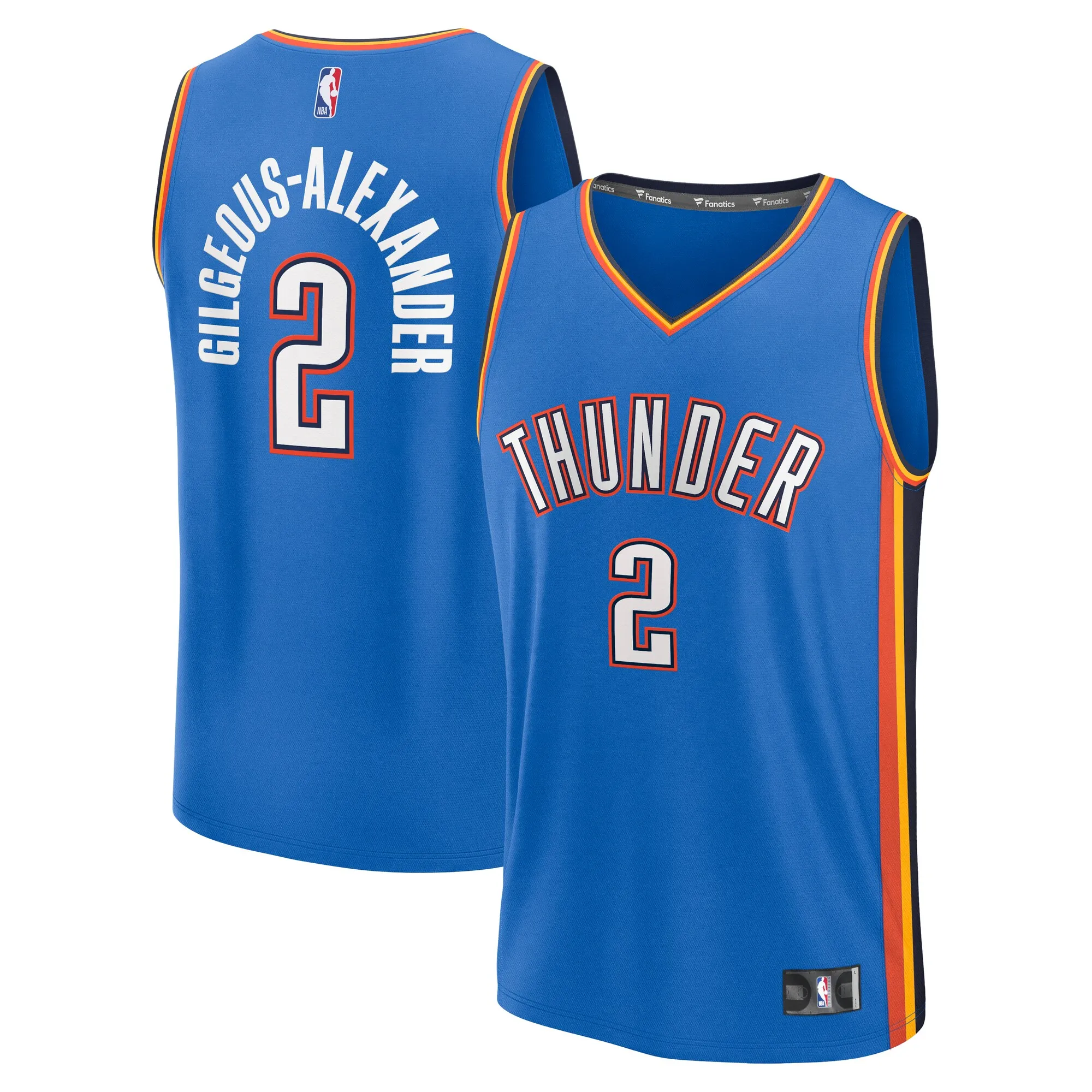 Shai Gilgeous-Alexander Oklahoma City Thunder Fanatics Youth Fast Break Replica Player Jersey - Icon Edition - Blue