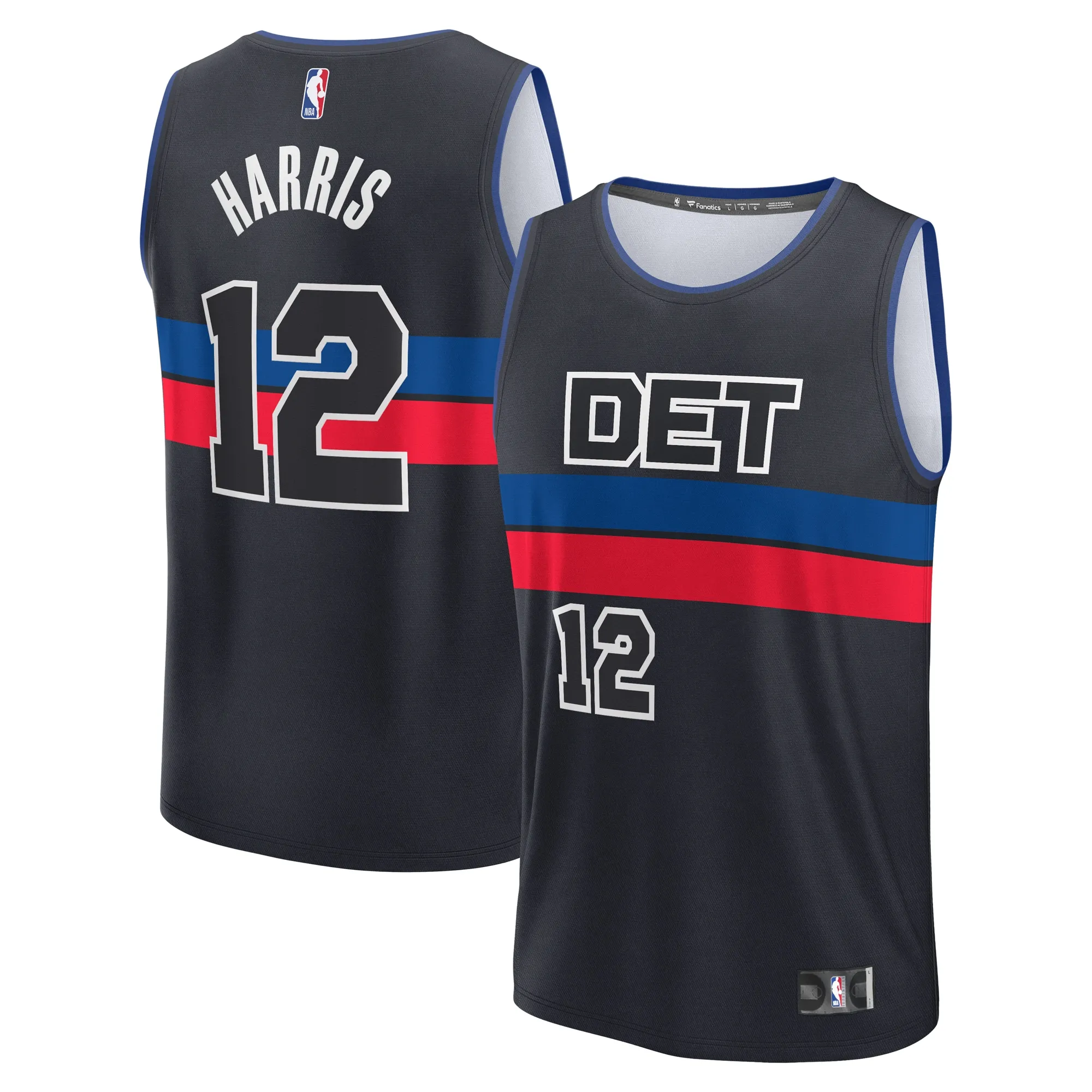 Tobias Harris Detroit Pistons Fanatics Youth Fast Break Player Jersey - Statement Edition - Black