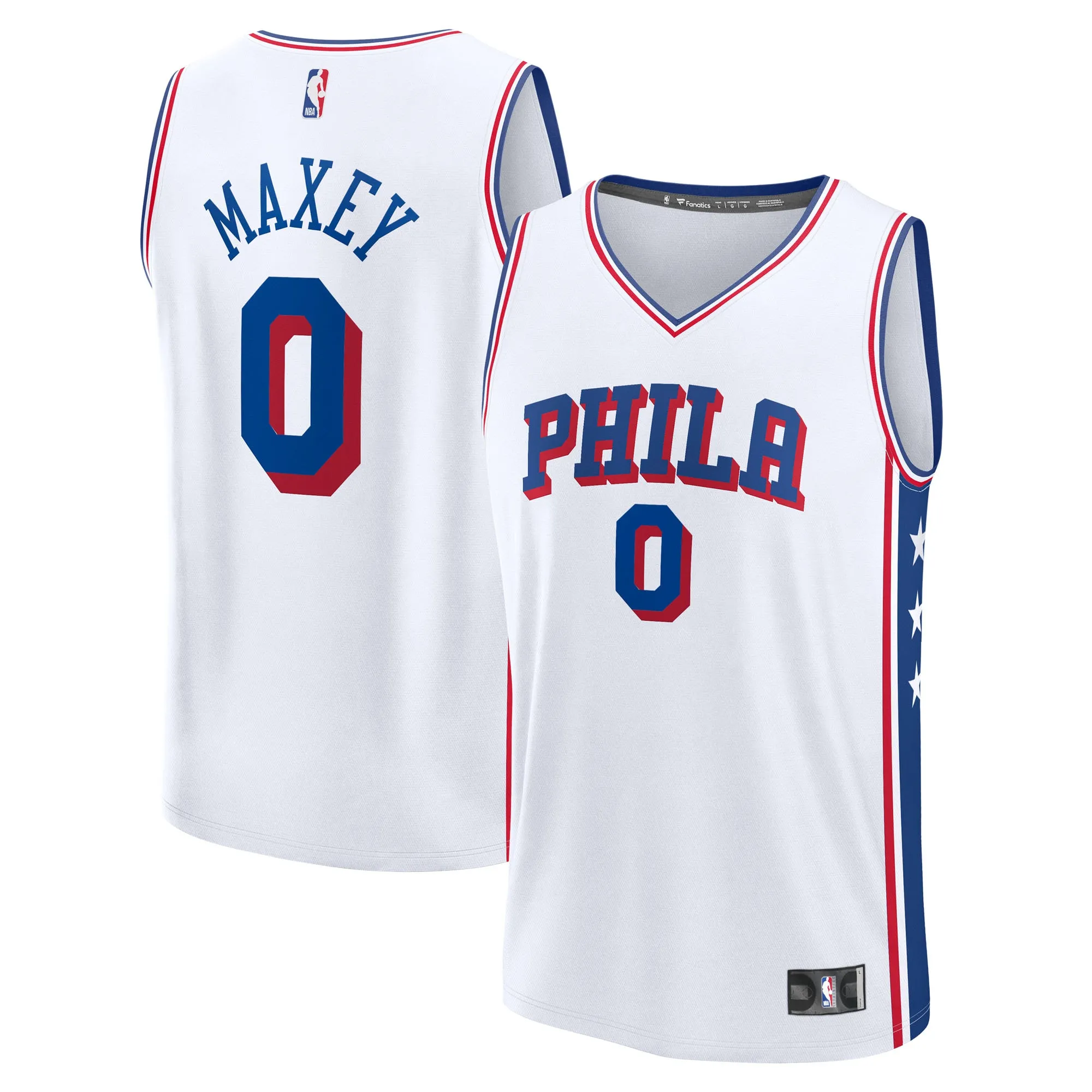 Tyrese Maxey Philadelphia 76ers Fanatics Youth Fast Break Replica Player Jersey - Association Edition - White