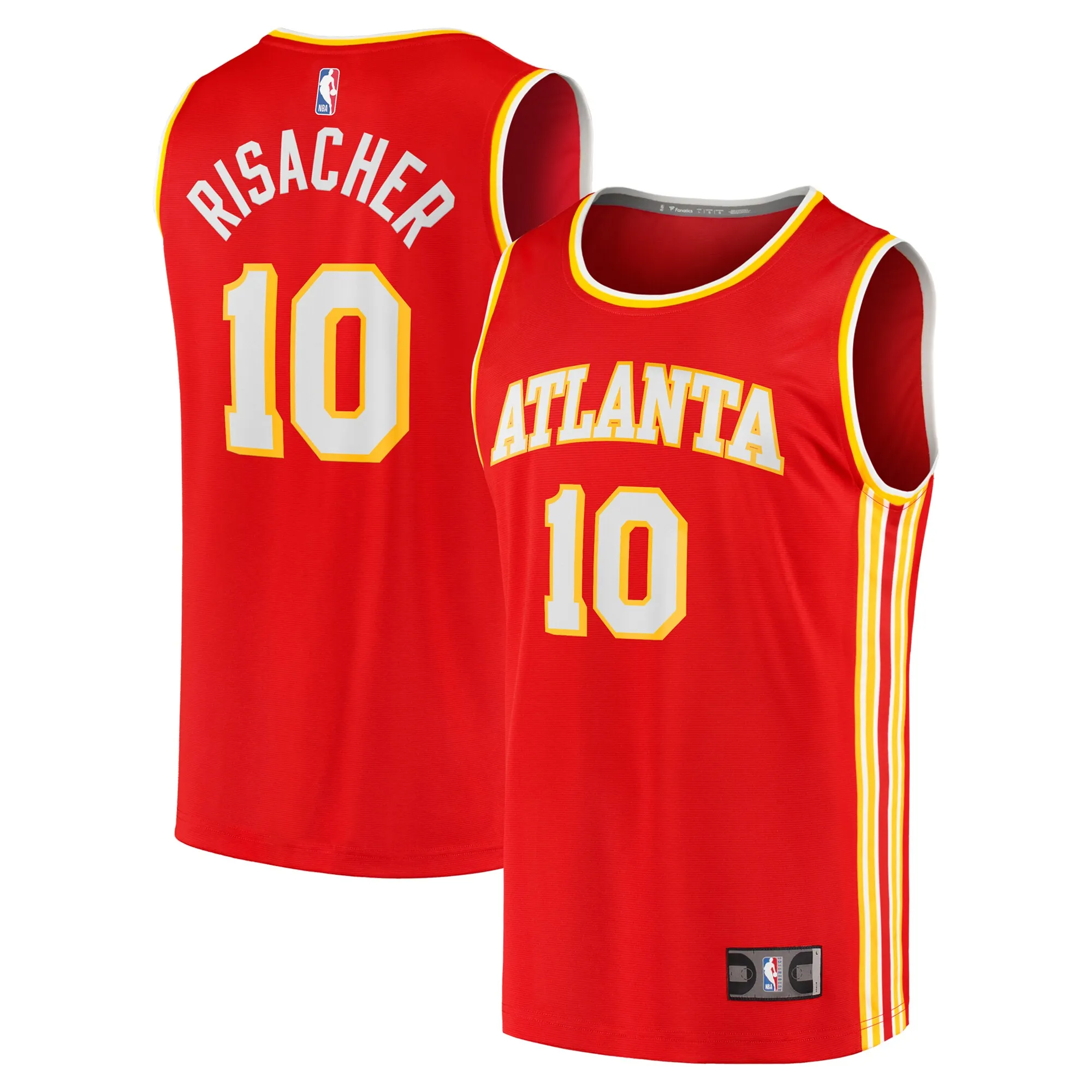 Zaccharie Risacher Atlanta Hawks Fanatics Youth 2024 NBA Draft Fast Break Player Jersey - Icon Edition - Red