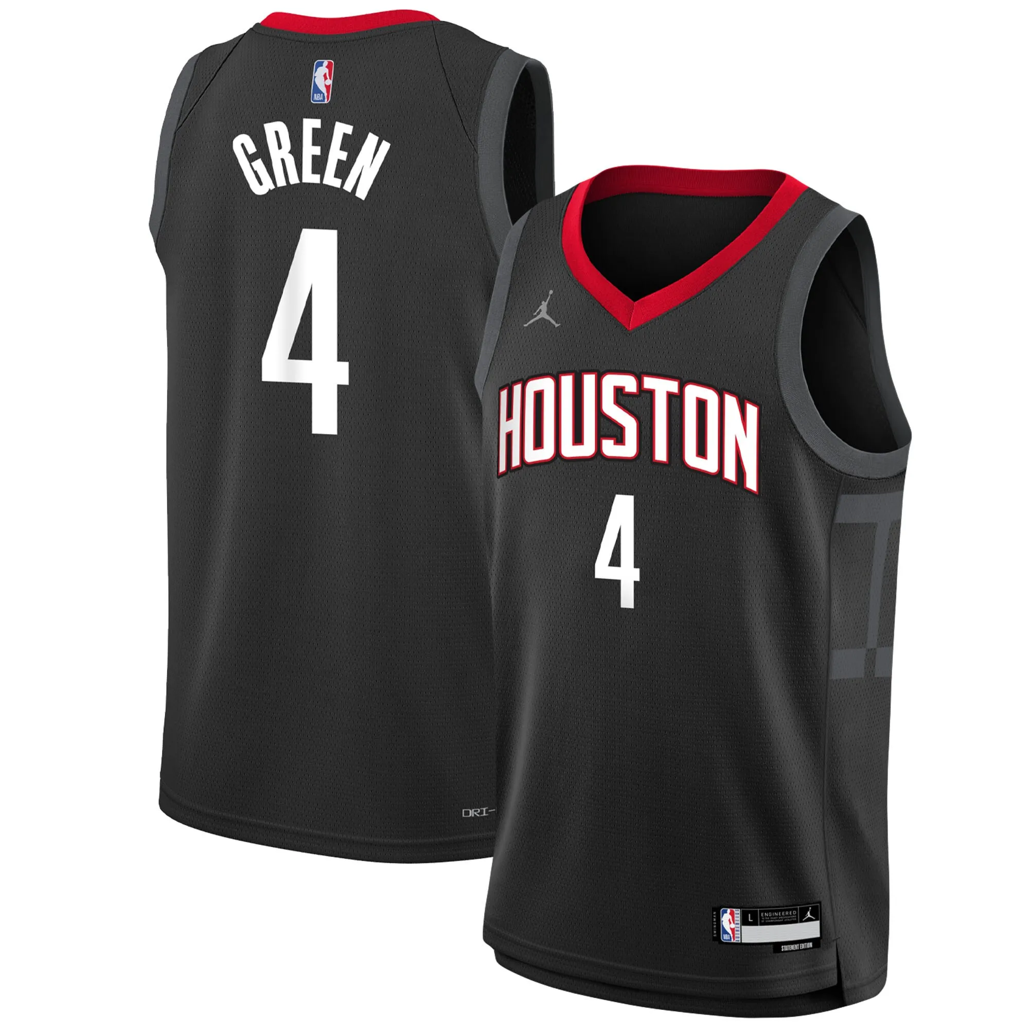 Jalen Green Houston Rockets Jordan Brand Youth Swingman Jersey - Statement Edition - Black