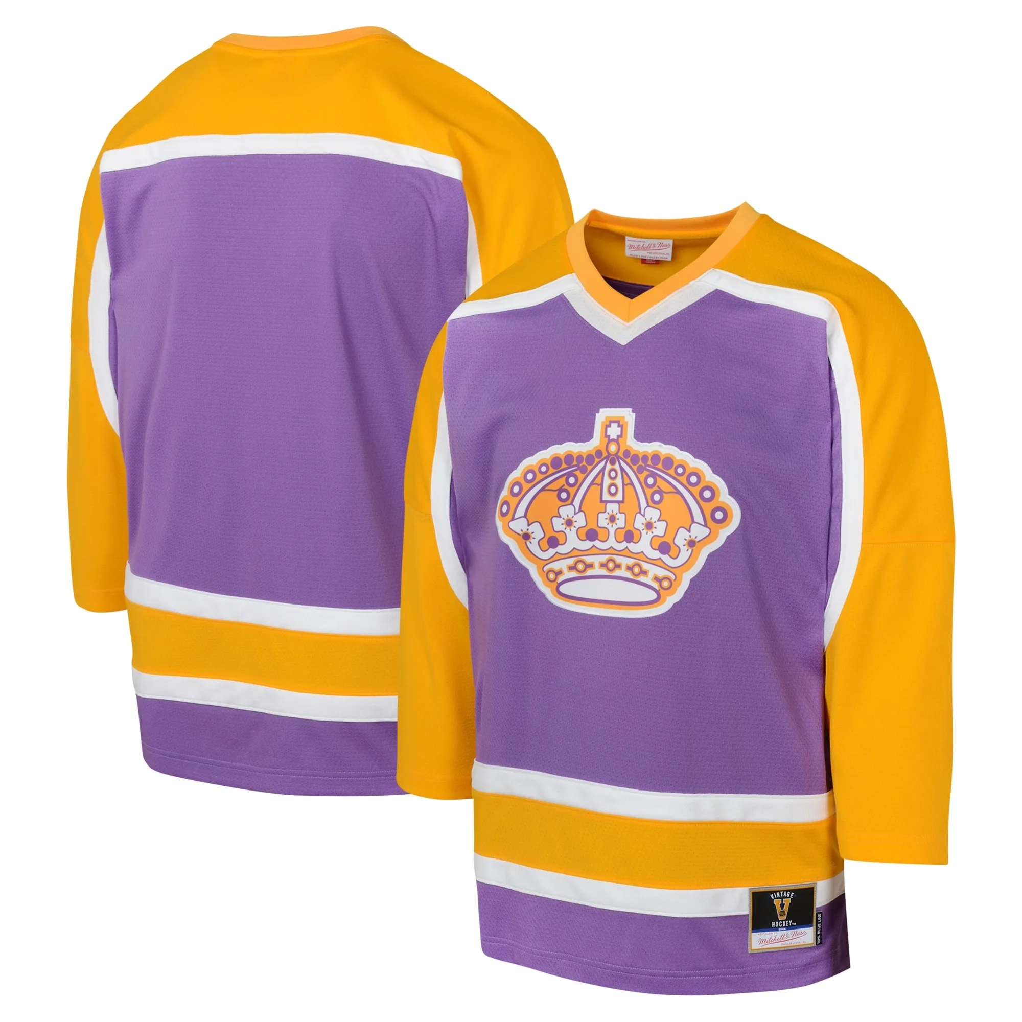 Los Angeles Kings Mitchell & Ness Youth 1980 Blue Line Jersey - Purple