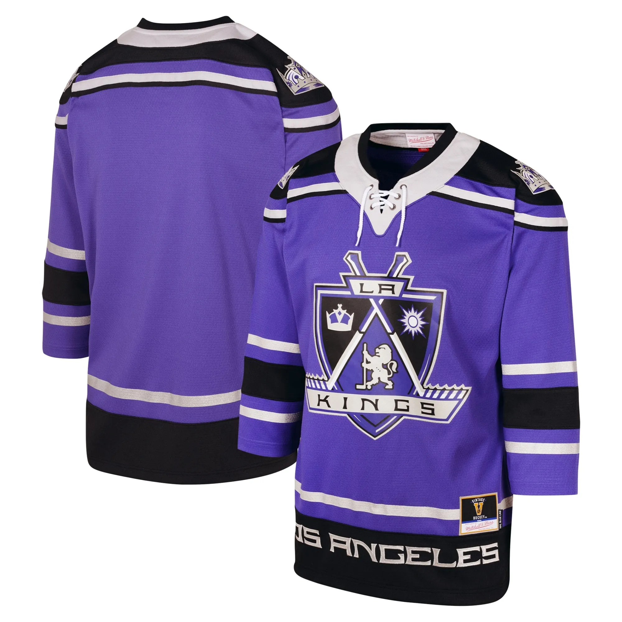 Los Angeles Kings Mitchell & Ness Youth 2002 Blue Line Jersey - Purple
