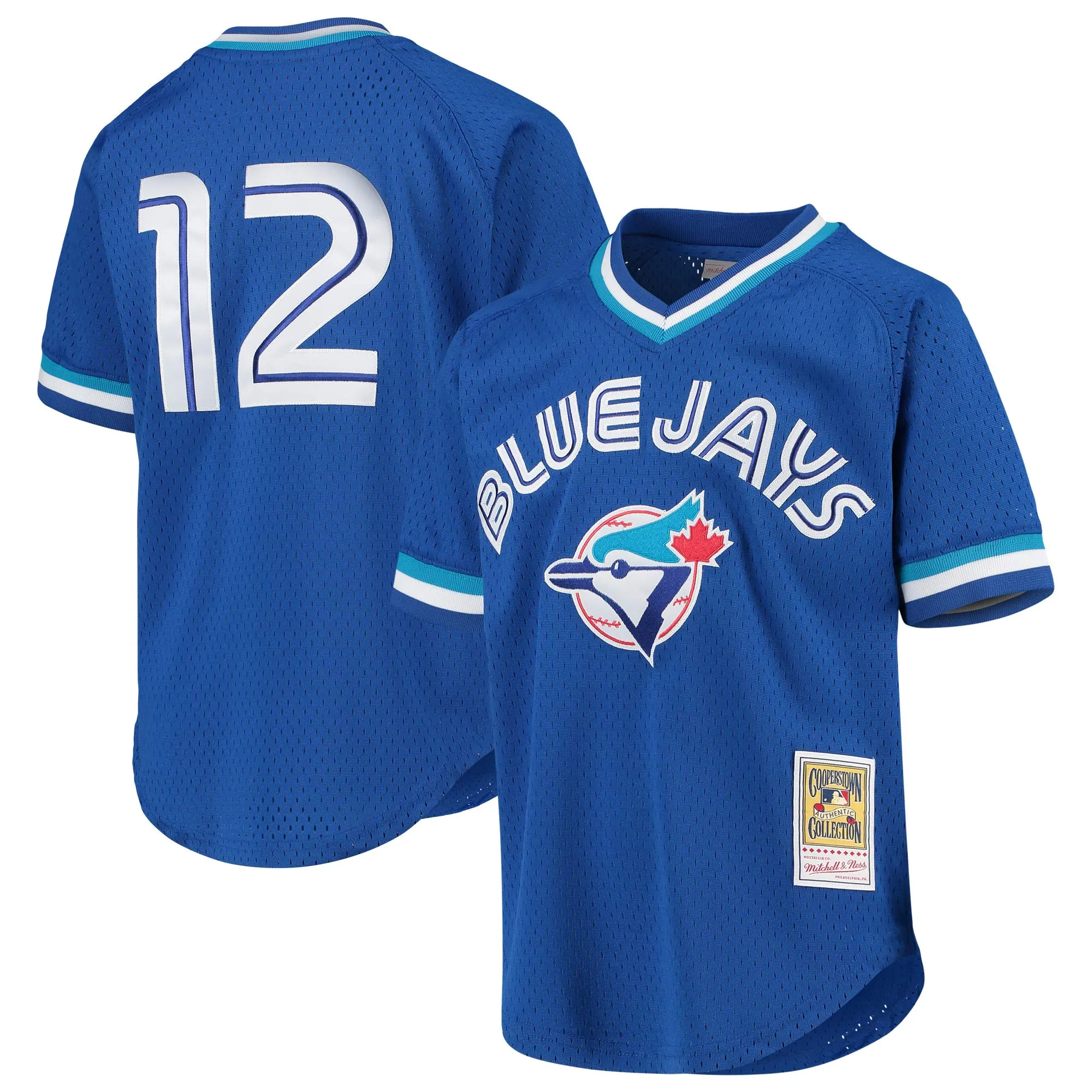 Roberto Alomar Toronto Blue Jays Mitchell & Ness Youth Cooperstown Collection Mesh Batting Practice Jersey - Royal