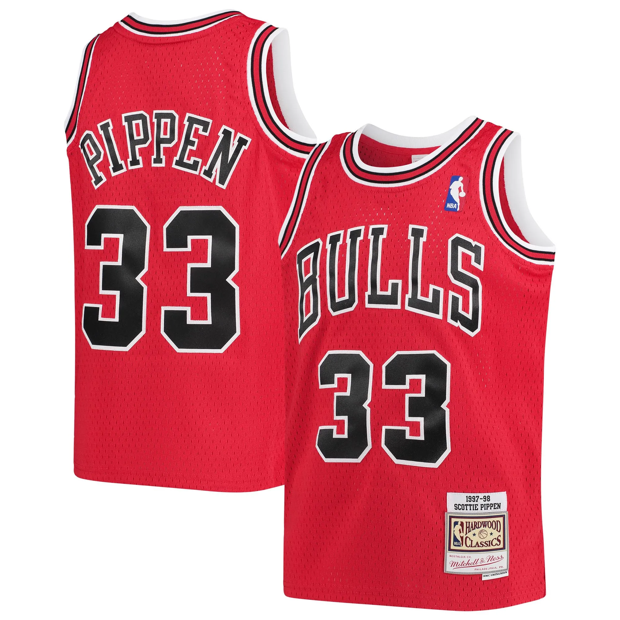 Scottie Pippen Chicago Bulls Mitchell & Ness Youth 1997-98 Hardwood Classics Swingman Jersey - Red