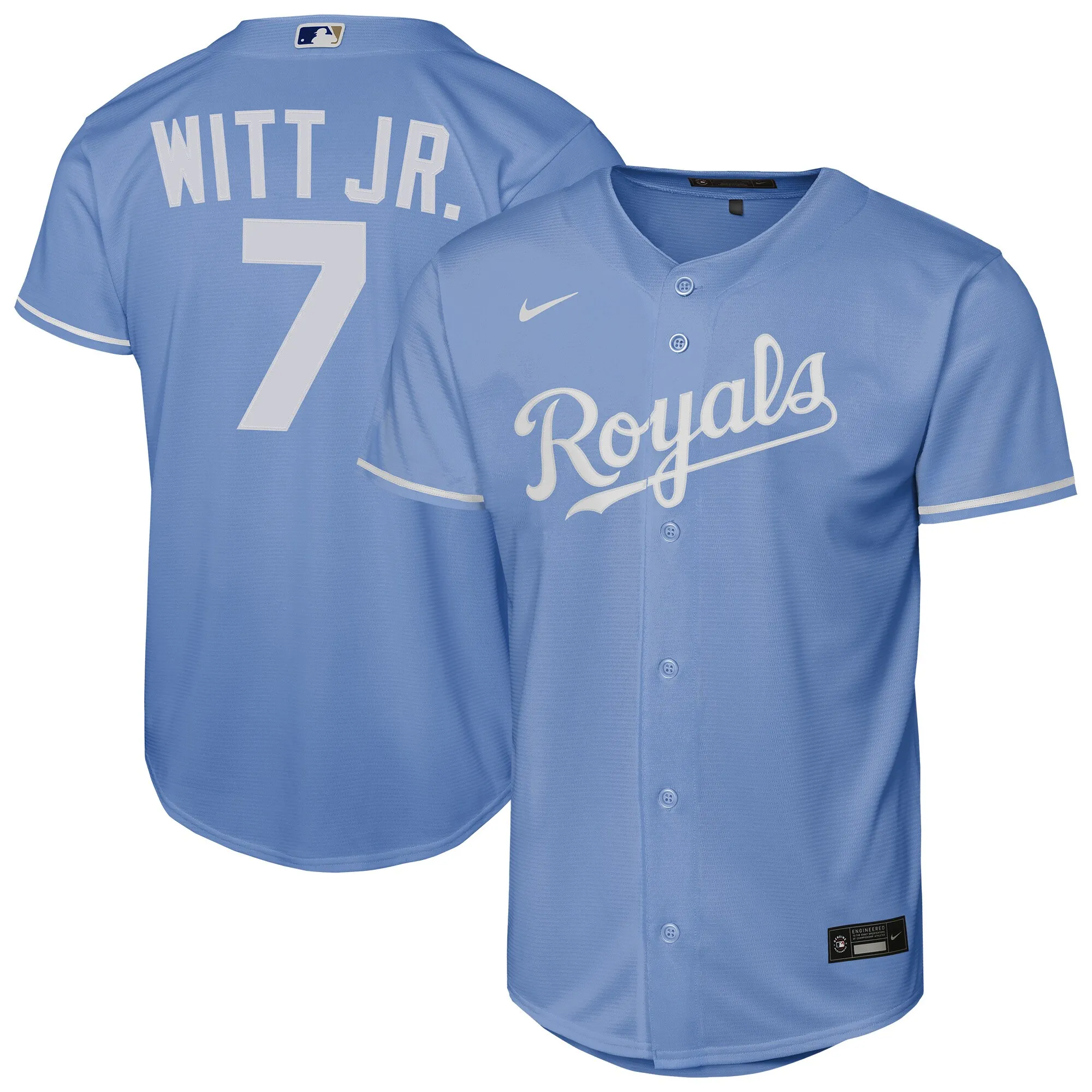 Bobby Witt Jr. Kansas City Royals Nike Youth Alternate Replica Jersey - Light Blue