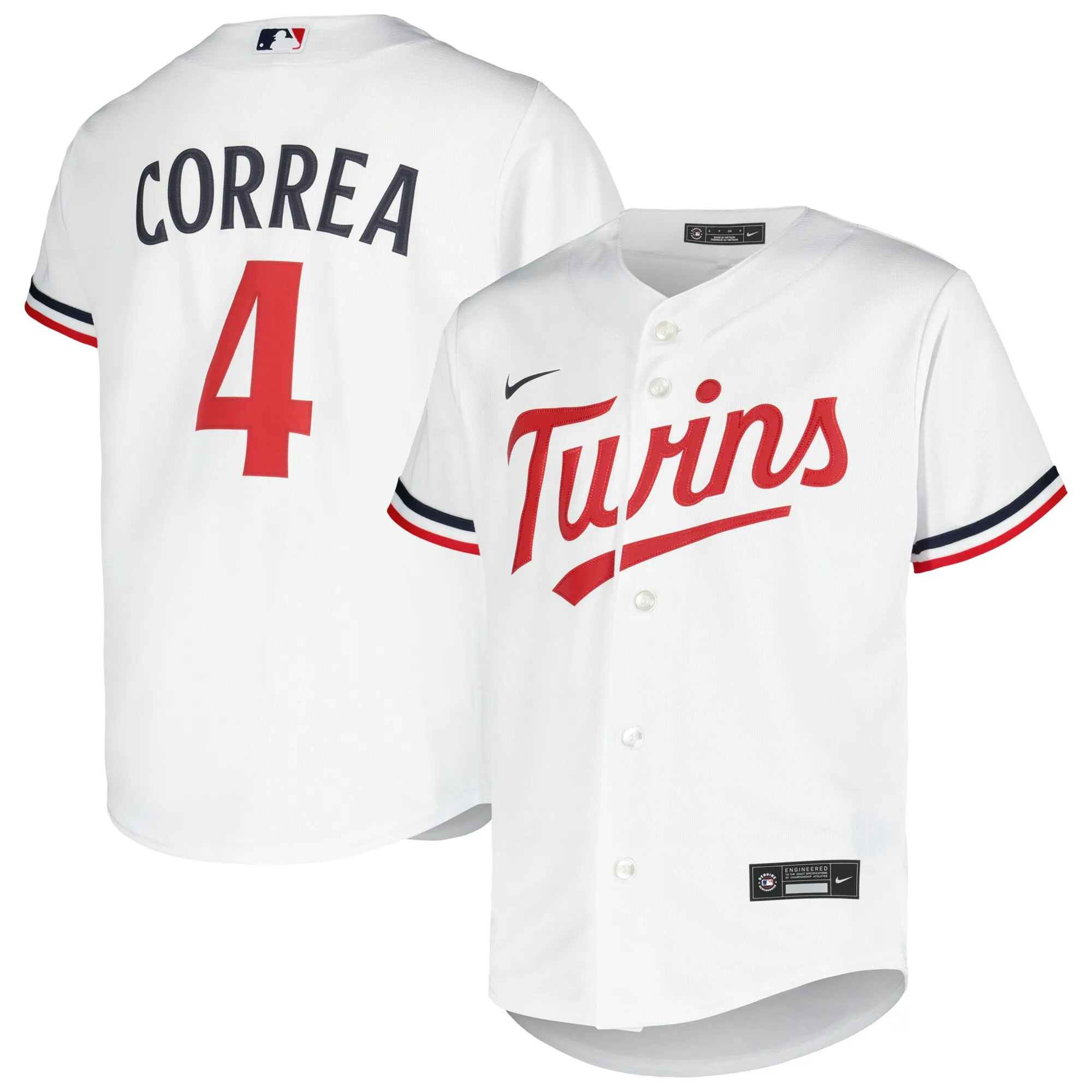 Carlos Correa Minnesota Twins Nike Youth Alternate Replica Player Jersey - White