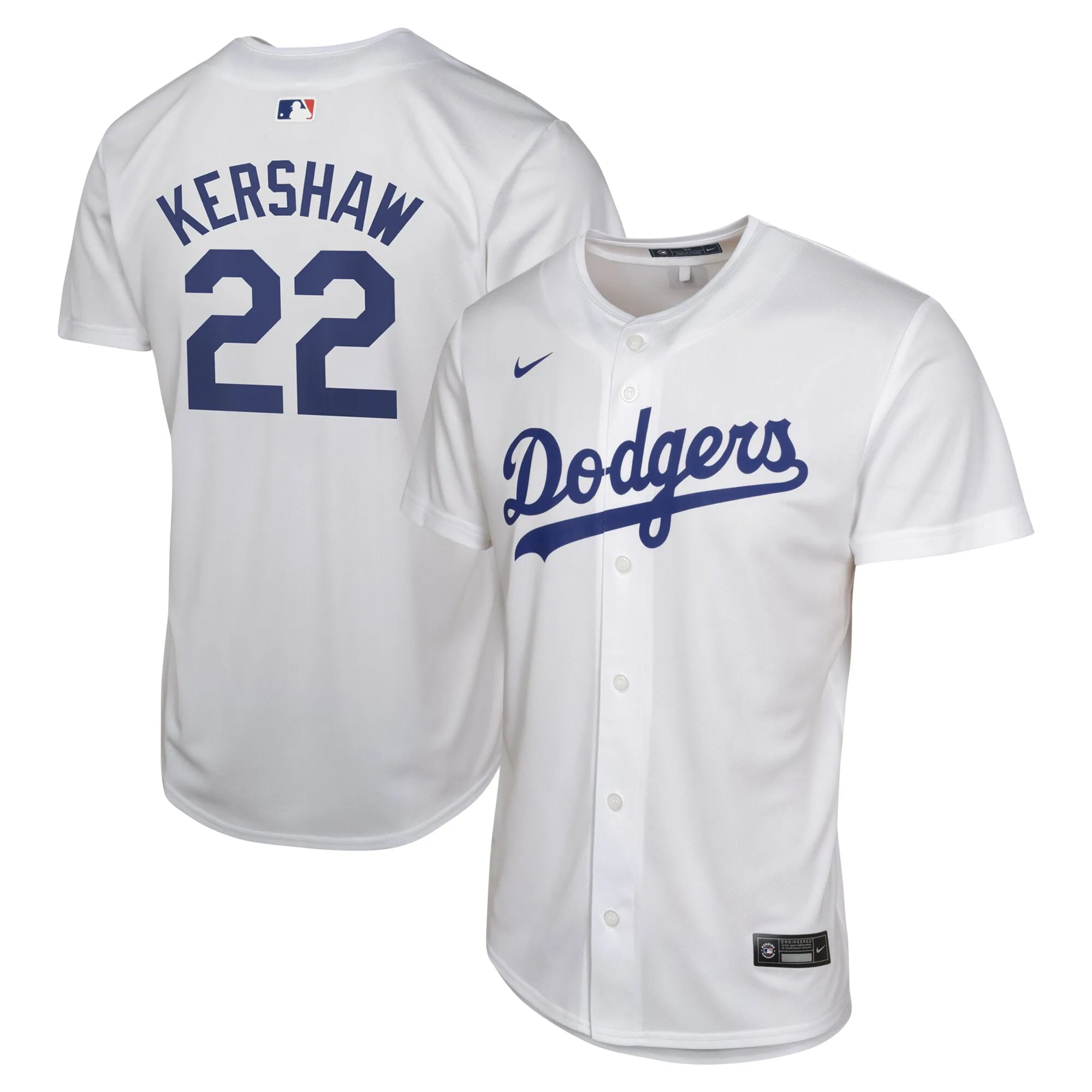 Clayton Kershaw Los Angeles Dodgers Nike Youth Home Player Game Jersey - White