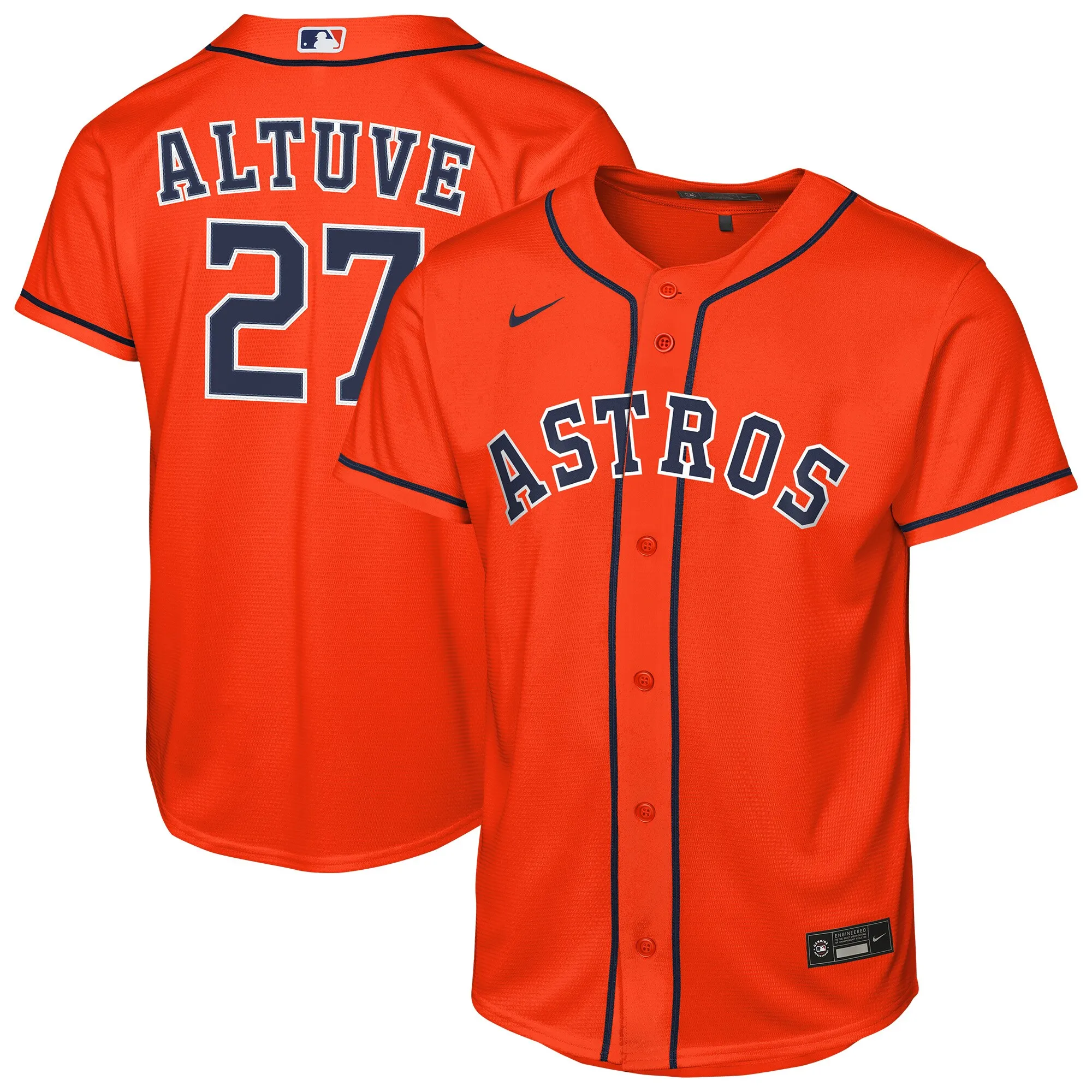 Jose Altuve Houston Astros Nike Youth Alternate Replica Jersey - Orange