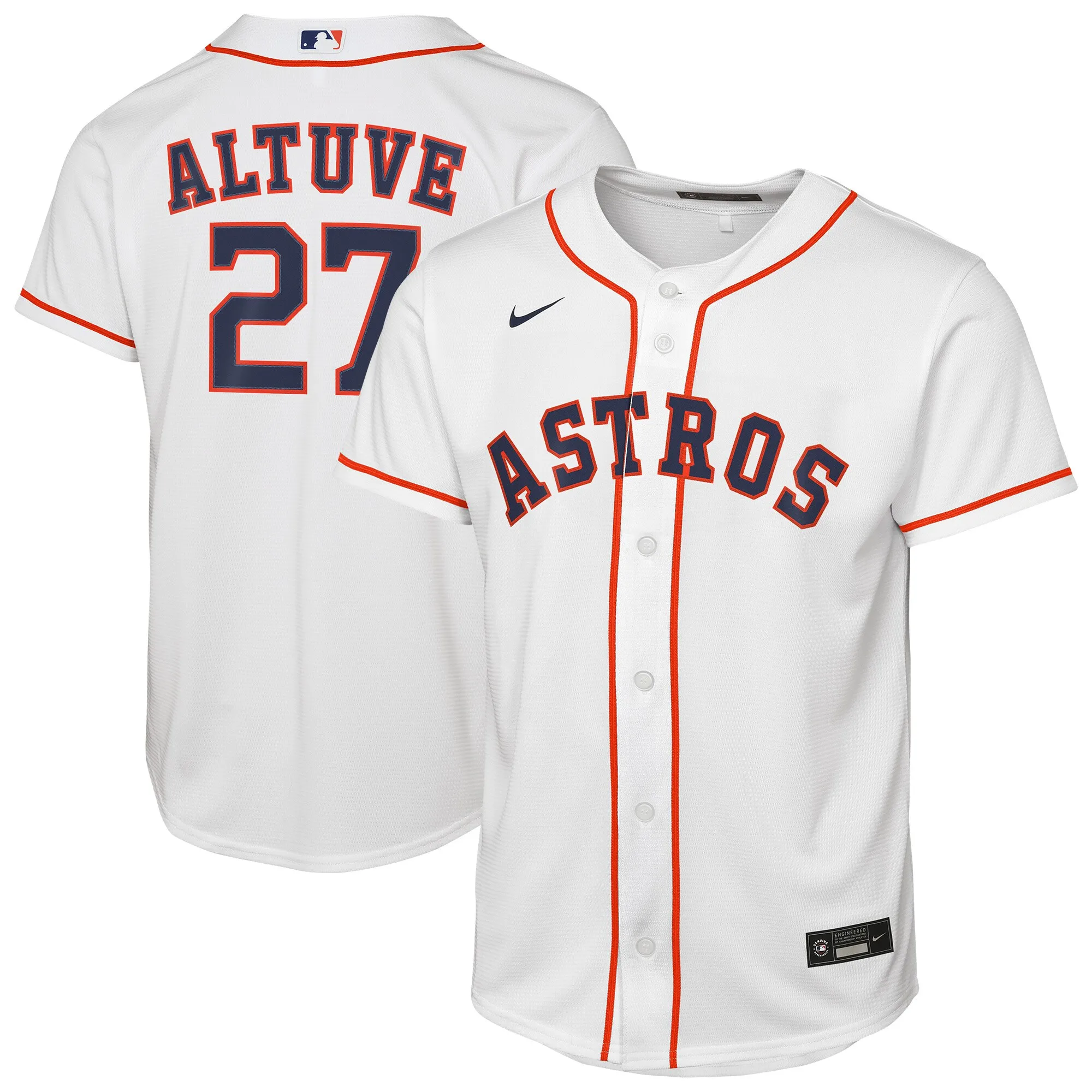 Jose Altuve Houston Astros Nike Youth Home Replica Player Jersey - White