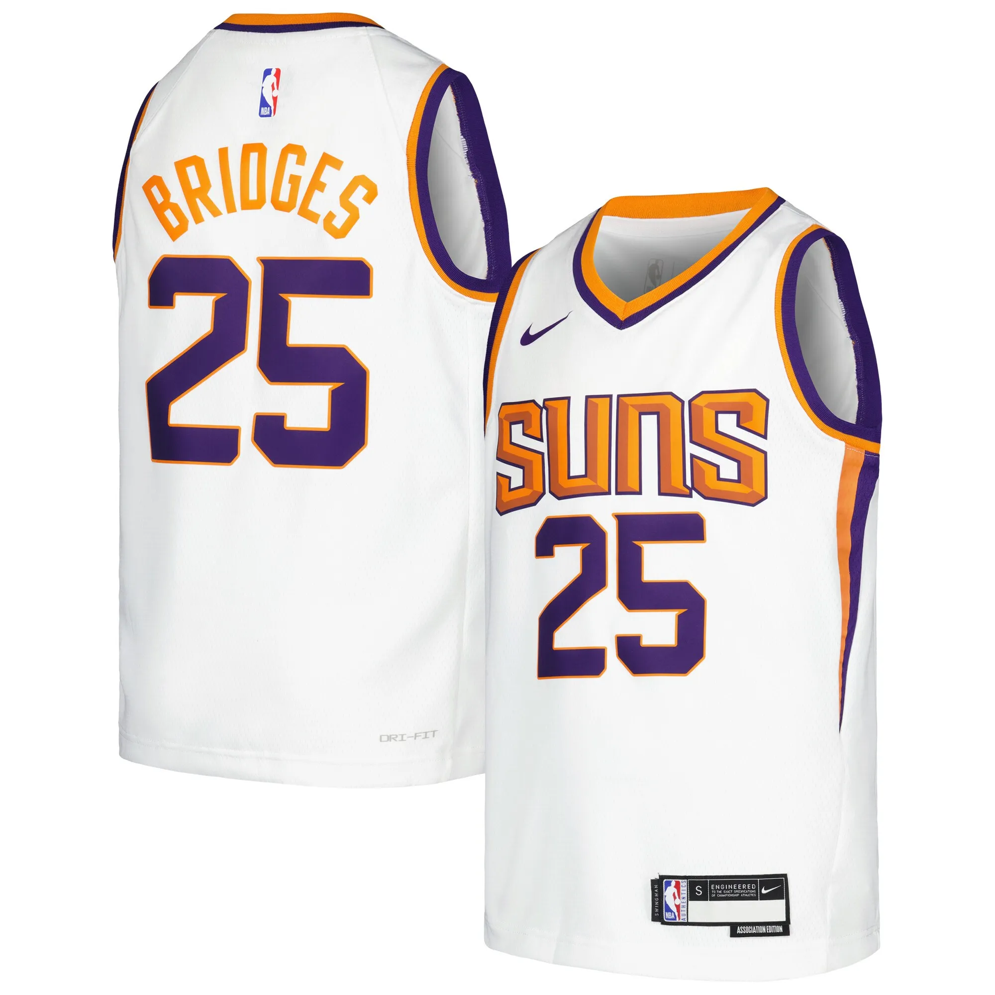 Mikal Bridges Phoenix Suns Nike Youth Swingman Jersey -Association Edition - White