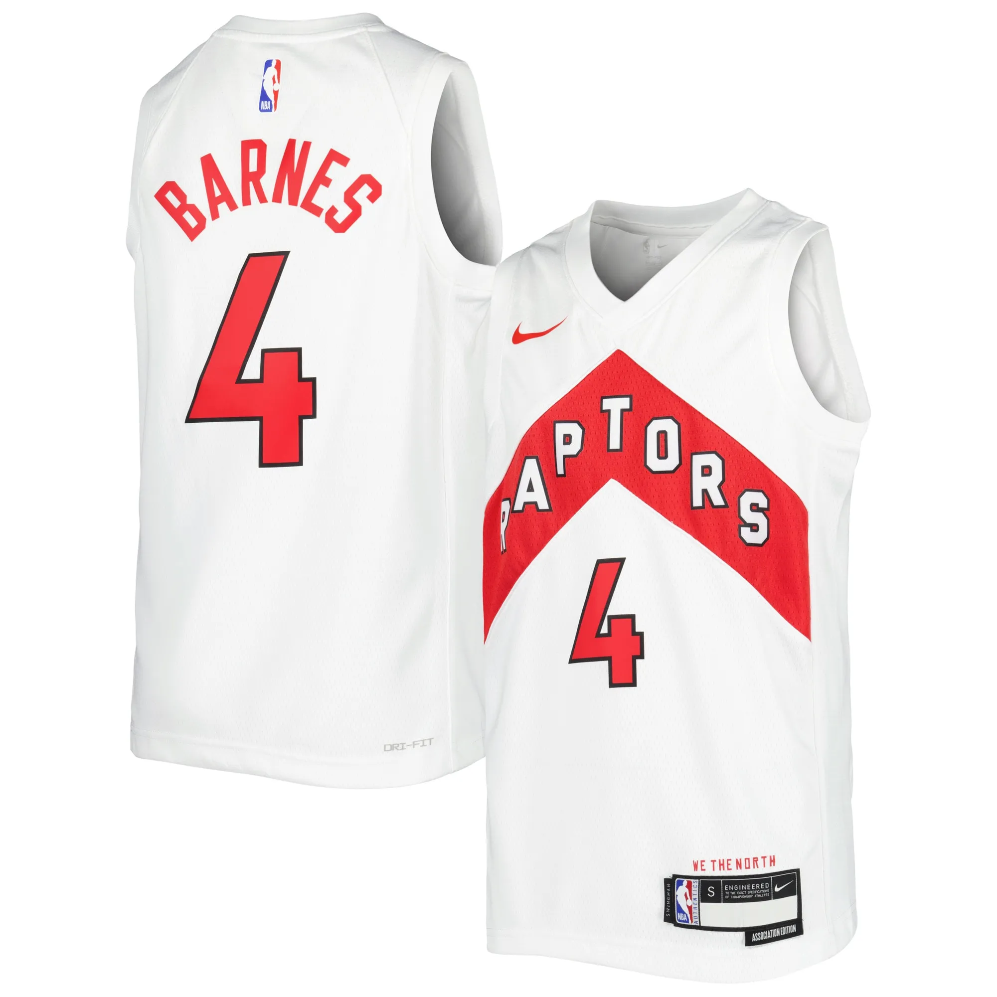 Scottie Barnes Toronto Raptors Nike Youth Swingman Jersey - Association Edition - White