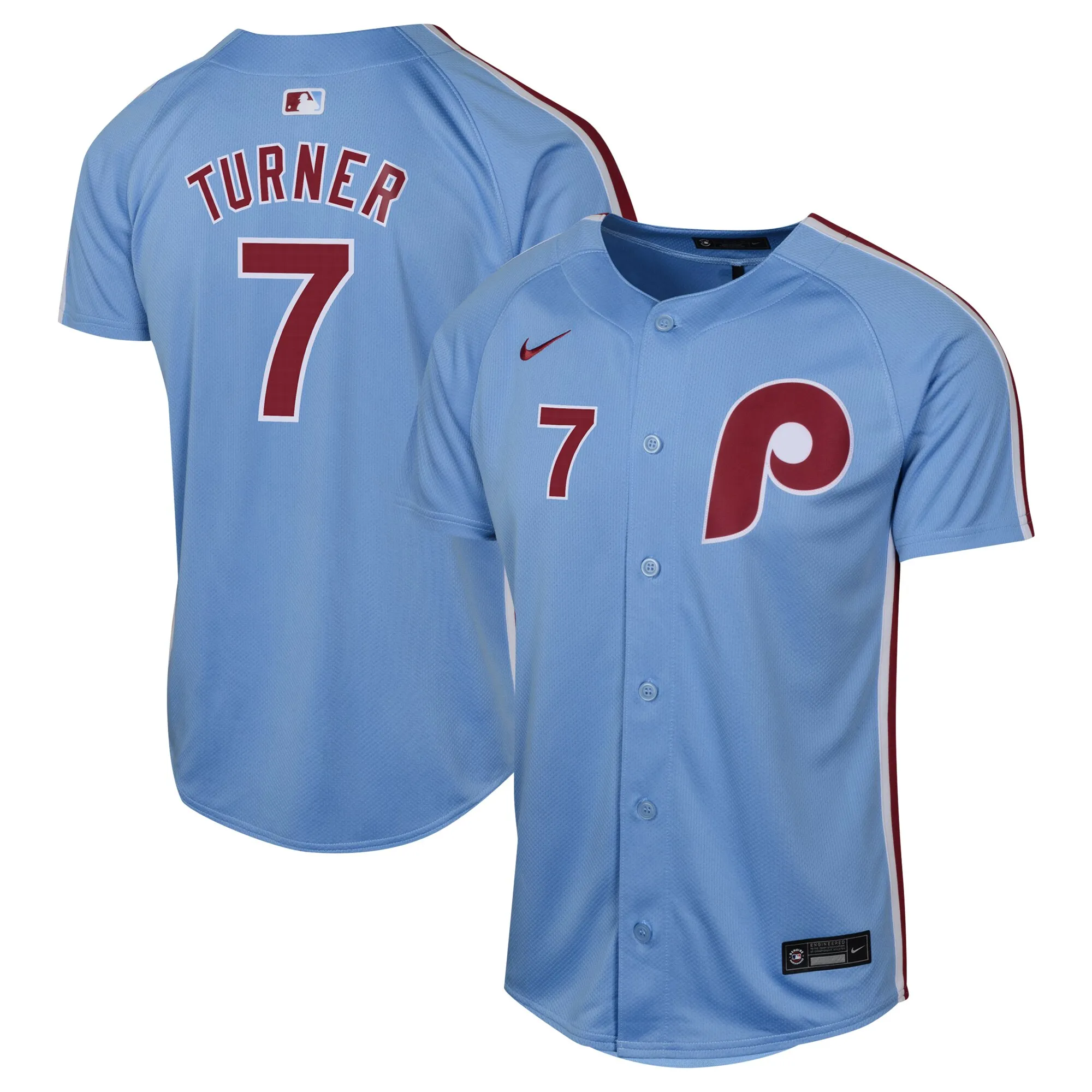 Trea Turner Philadelphia Phillies Nike Youth Alternate Limited Player Jersey - Light Blue