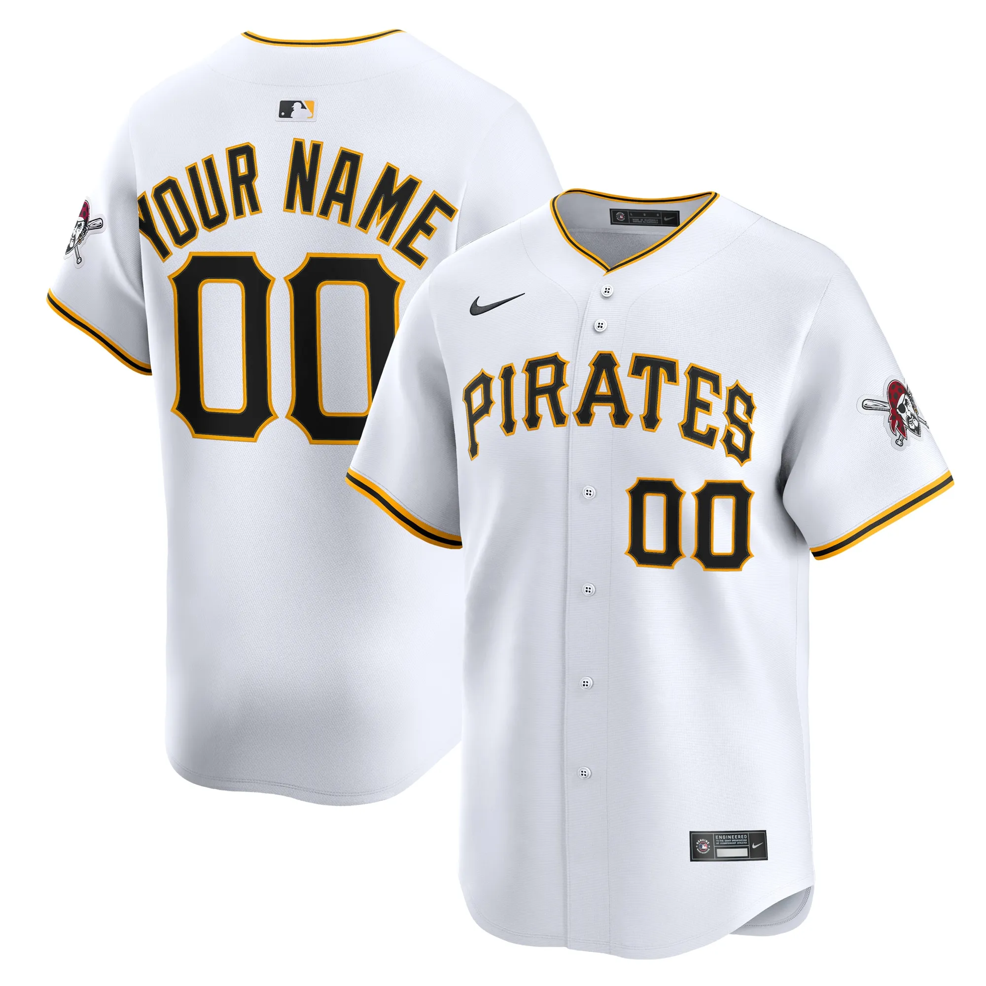 Pittsburgh Pirates Nike Youth Home Custom Limited Jersey - White