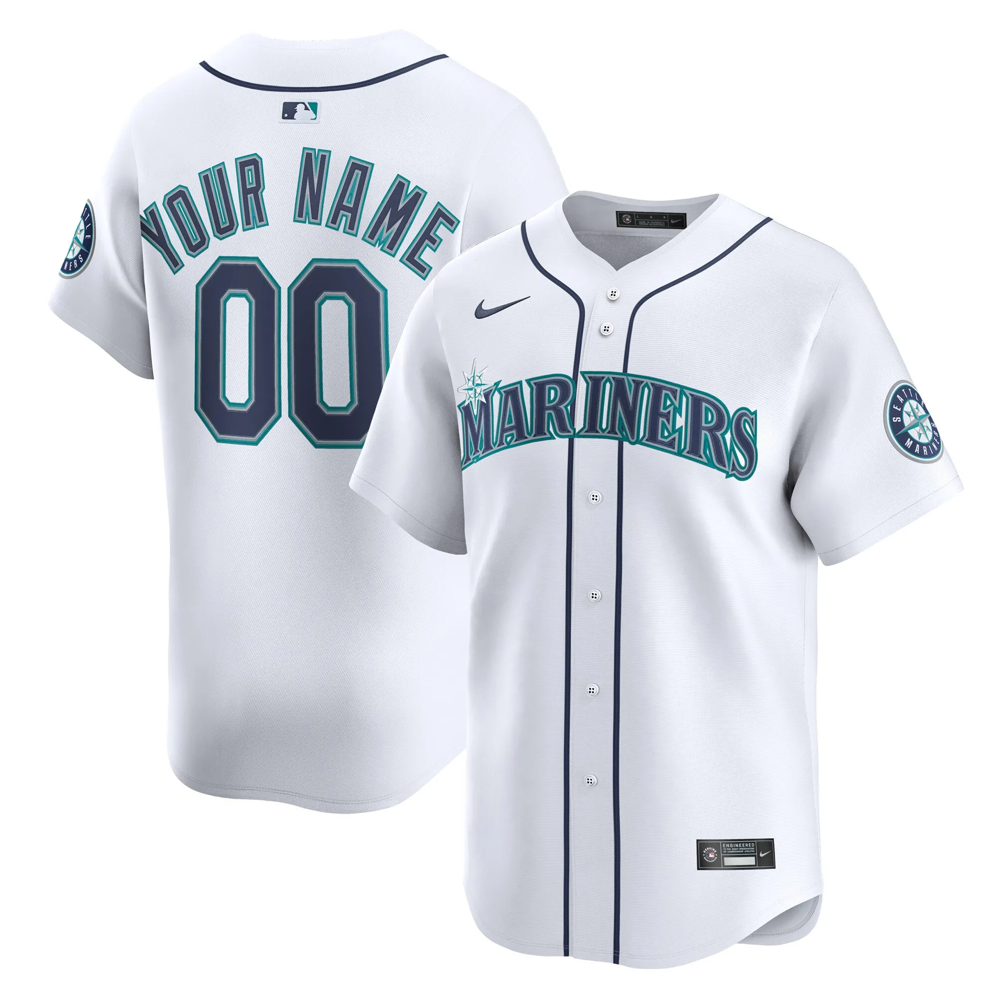 Seattle Mariners Nike Youth Home Custom Limited Jersey - White