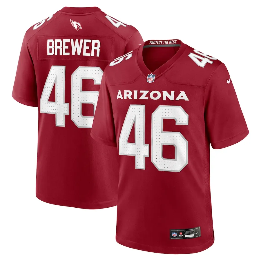 Aaron Brewer Arizona Cardinals Nike Team Game Jersey -  Cardinal 1406