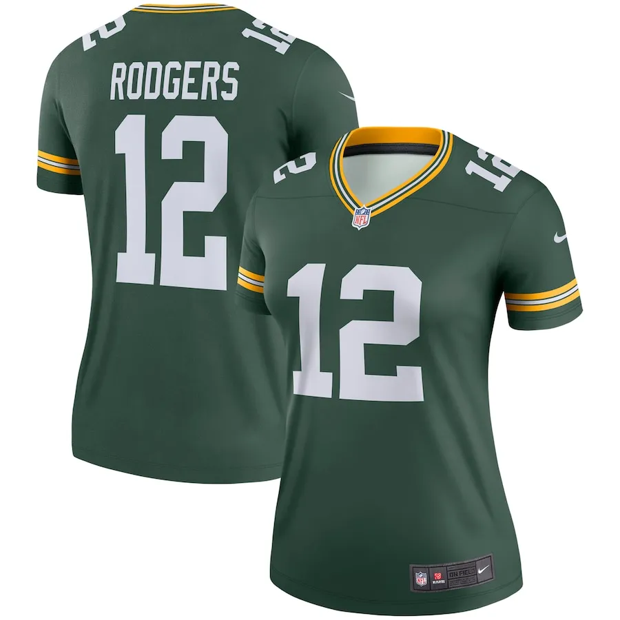 Aaron Rodgers Green Bay Packers Nike Women's Team Legend Player Performance Top -  Green