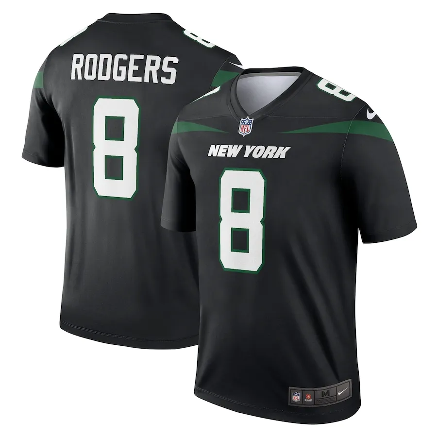 Aaron Rodgers New York Jets Nike Alternate Legend Player Performance Top - Black