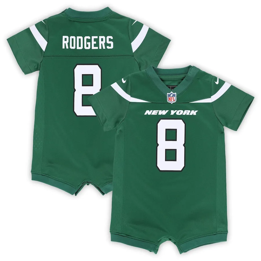 Aaron Rodgers New York Jets Nike Newborn &amp Infant Game Romper Jersey - Green