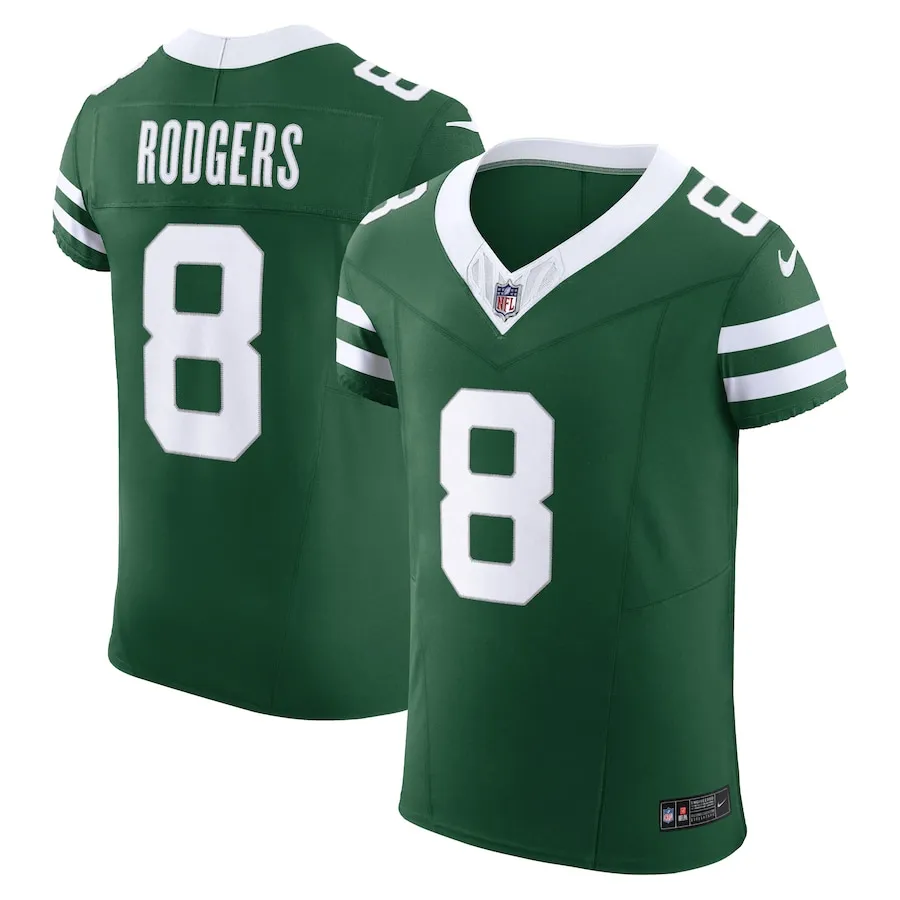 Aaron Rodgers New York Jets Nike Vapor F.U.S.E. Elite Jersey - Gotham Green