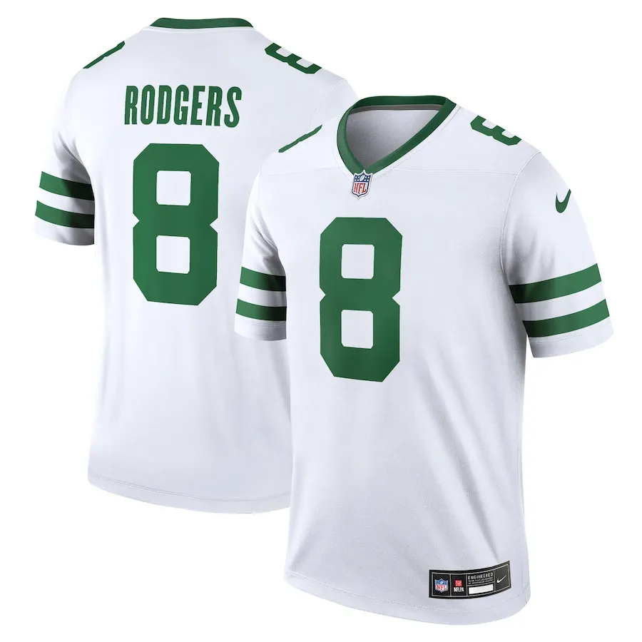 Aaron Rodgers New York Jets Nike White Legend Jersey - White