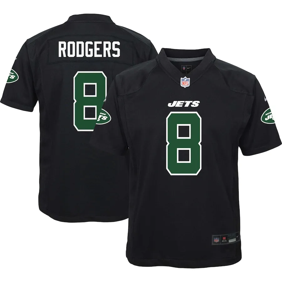 Aaron Rodgers New York Jets Nike Youth Game Fashion Jersey - Black