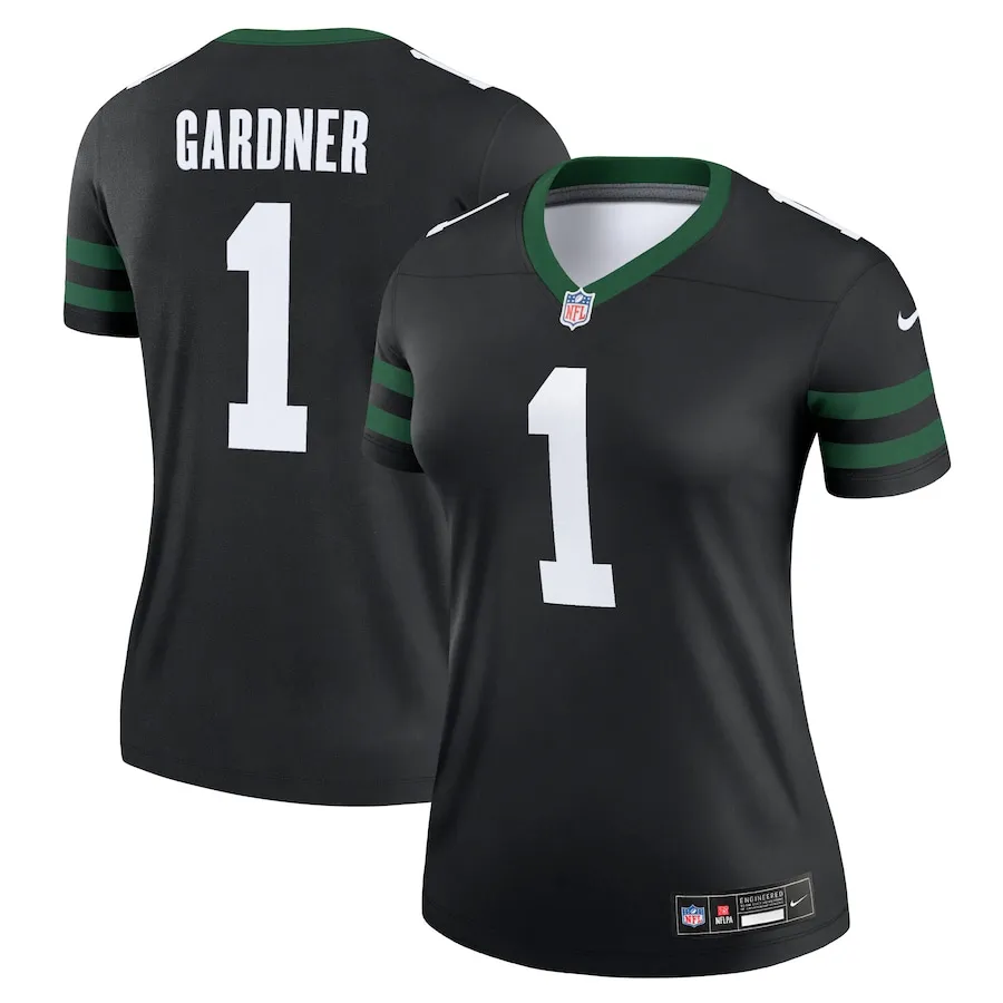 Ahmad Sauce Gardner New York Jets Nike Women's Alternate Legend Player Performance Top - Legacy Black