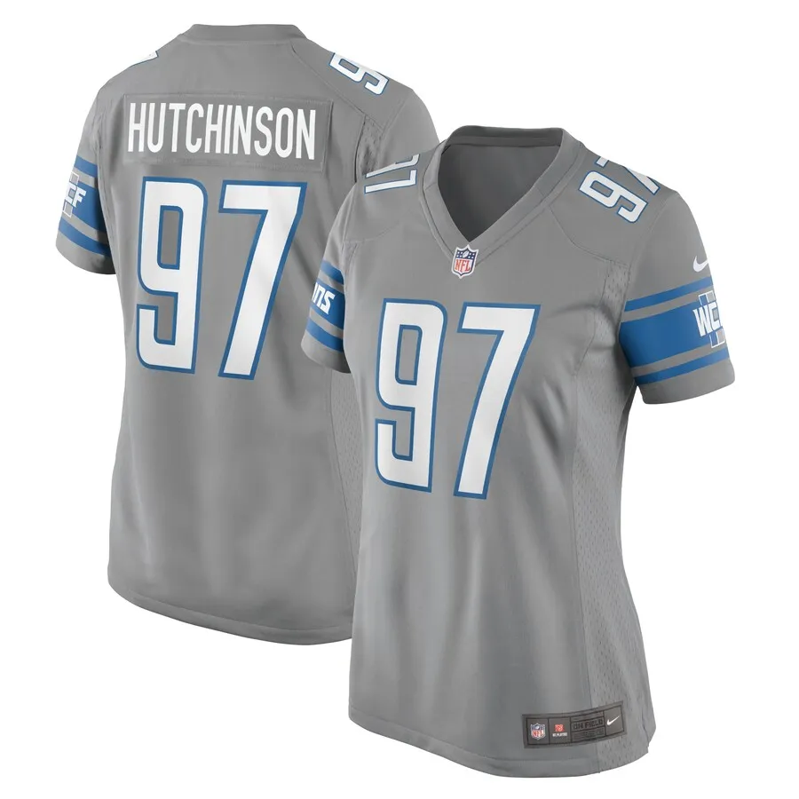 Aidan Hutchinson Detroit Lions Nike Women's Game Jersey - Silver