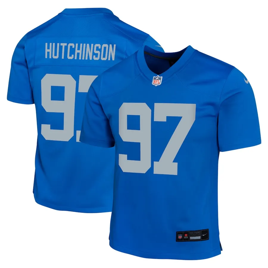 Aidan Hutchinson Detroit Lions Nike Youth Alternate Game Jersey - Blue