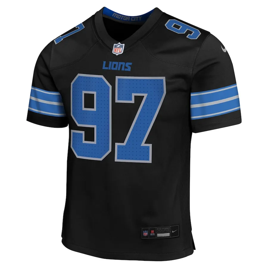 Aidan Hutchinson Detroit Lions Nike Youth Game Jersey - Black