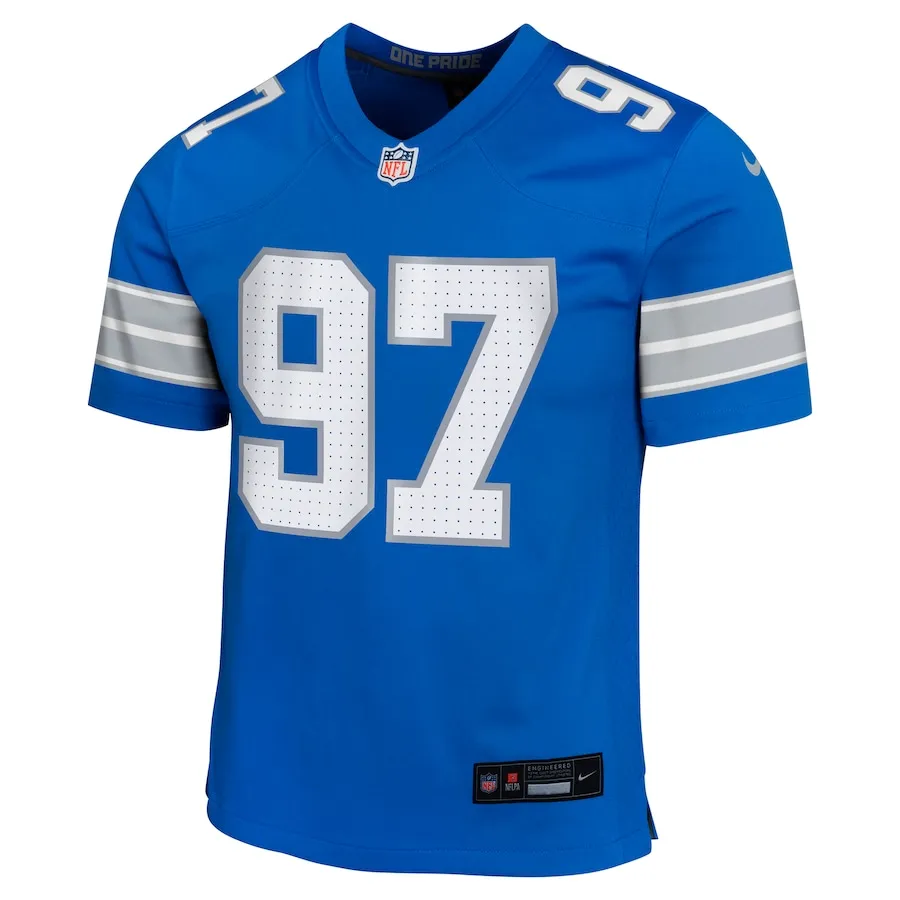 Aidan Hutchinson Detroit Lions Nike Youth Game Jersey - Blue