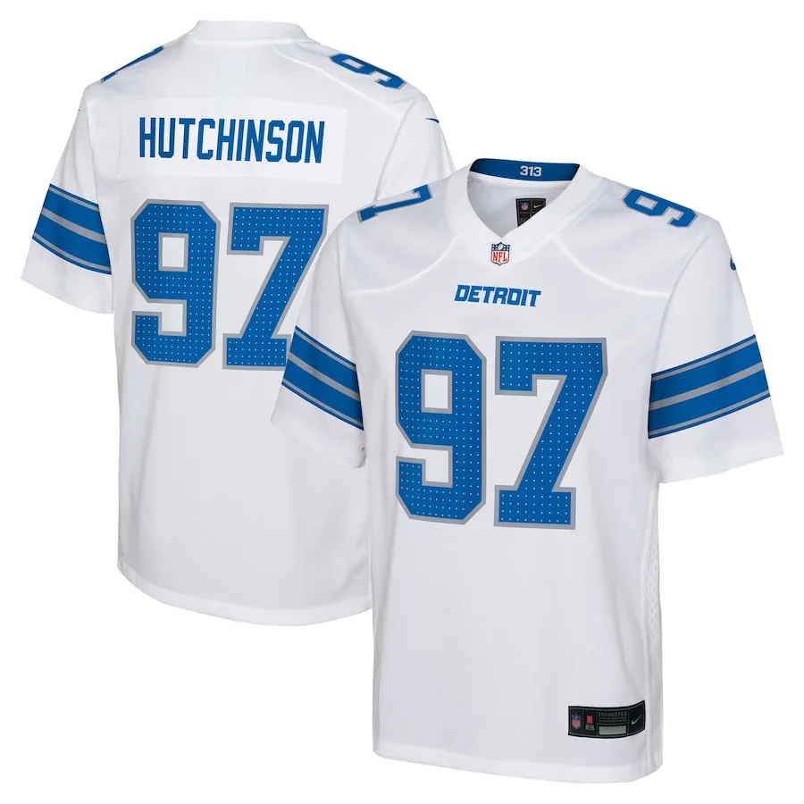 Aidan Hutchinson Detroit Lions Nike Youth Game Jersey - White