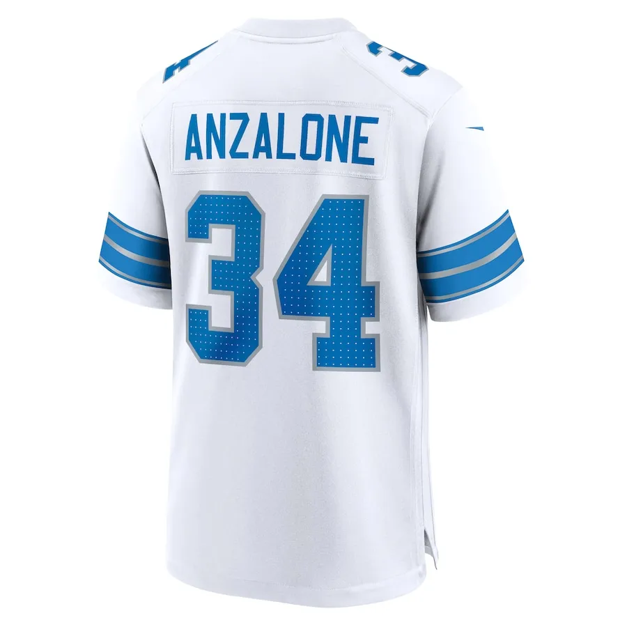 Alex Anzalone Detroit Lions Nike White Game Jersey -  White