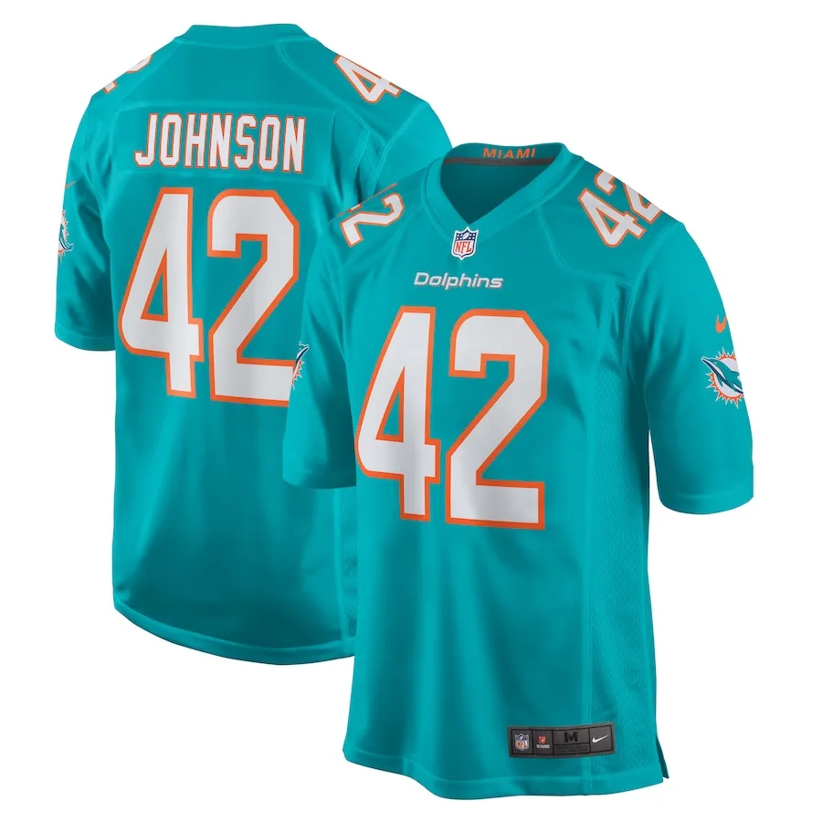 Alexander Johnson Miami Dolphins Nike  Game Jersey -  Aqua