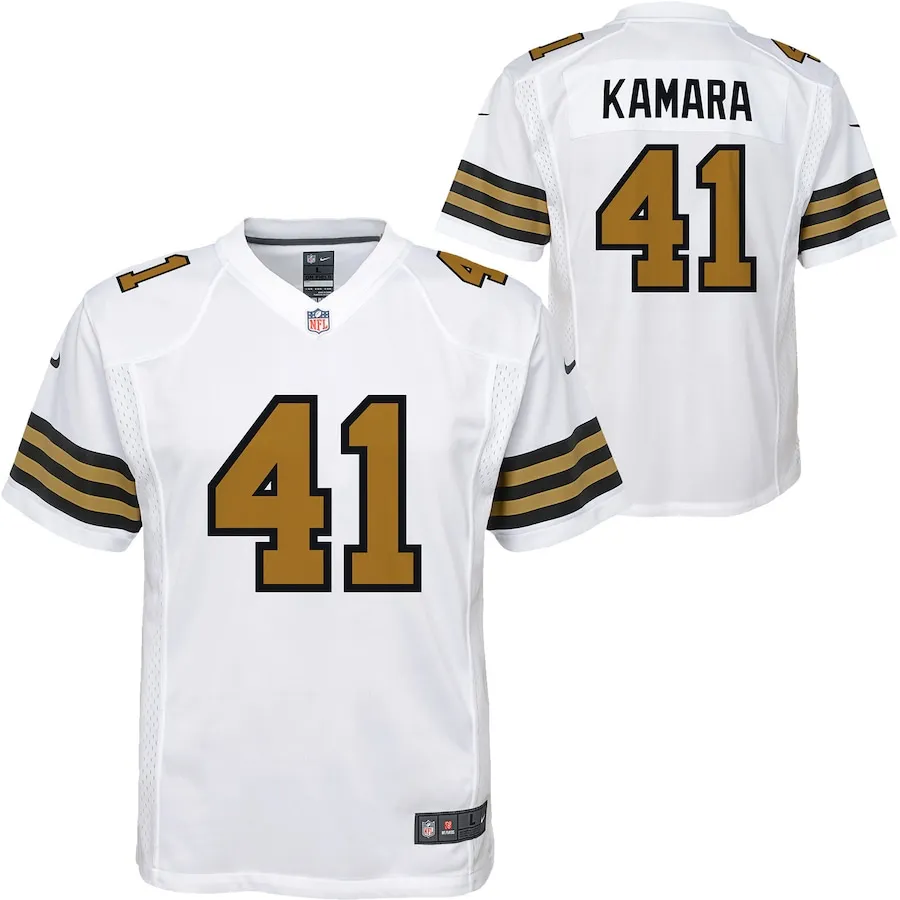 Alvin Kamara New Orleans Saints Nike Youth Alternate Game Jersey - White