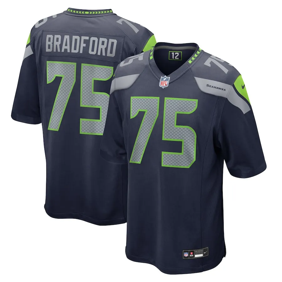 Anthony Bradford Seattle Seahawks Nike  Game Jersey -  College Navy