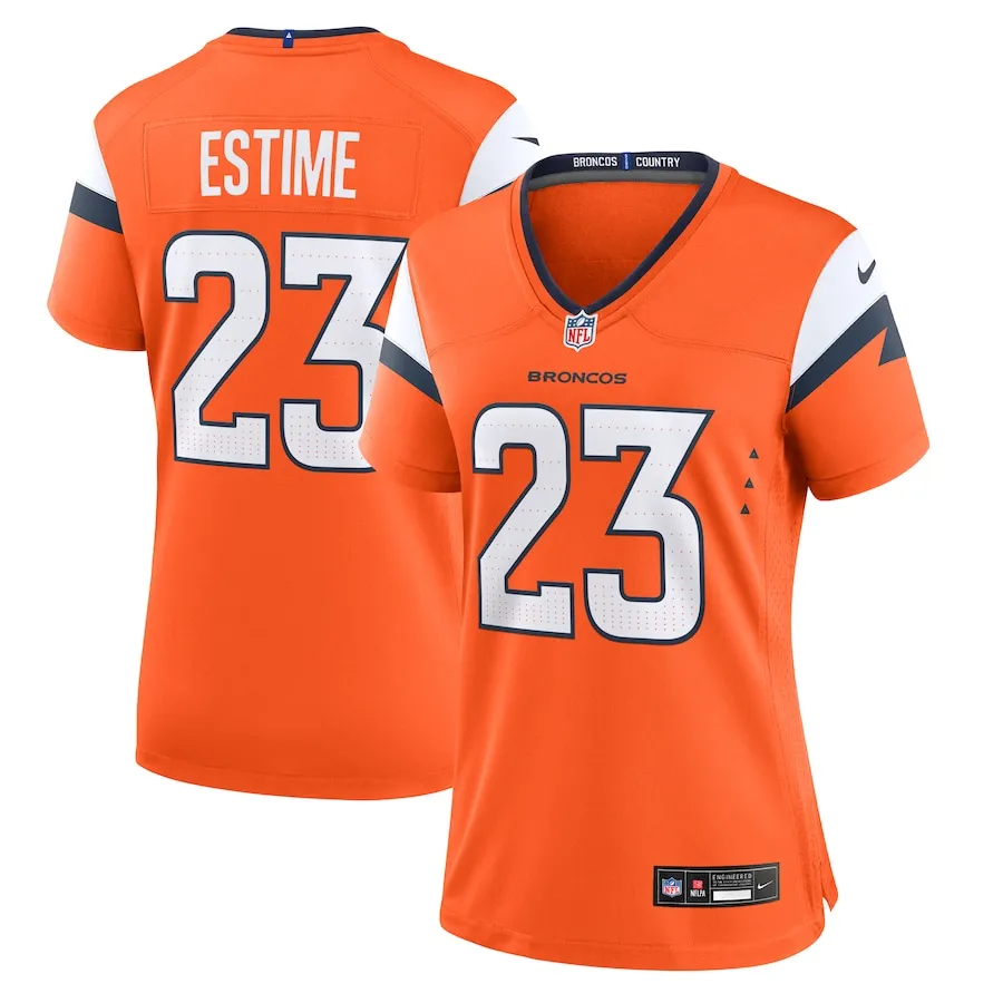 Audric Estime Denver Broncos Nike Women's Team Game Jersey -  Orange