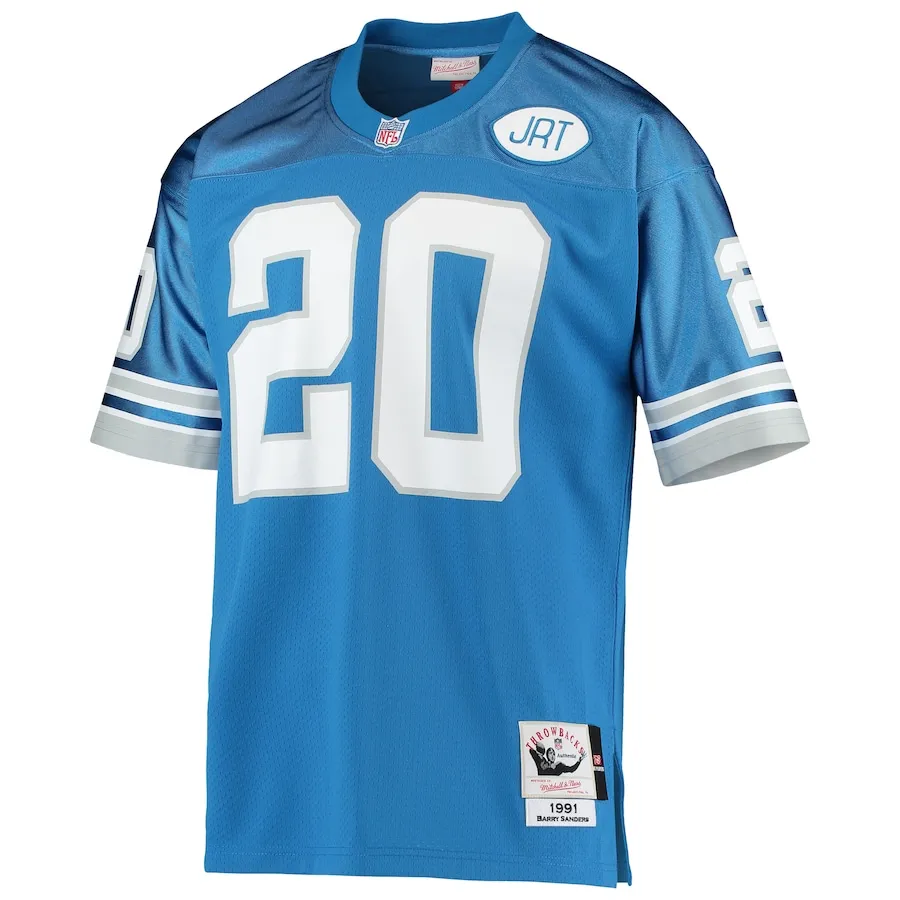 Barry Sanders Detroit Lions 1991 Mitchell &amp Ness Authentic Throwback Retired Player Jersey - Blue