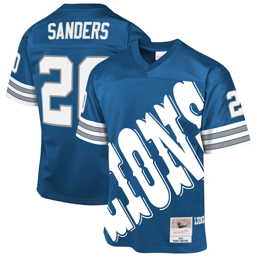 Barry Sanders Detroit Lions Mitchell &amp Ness Youth 1996 Throwback Fashion Jersey - Blue